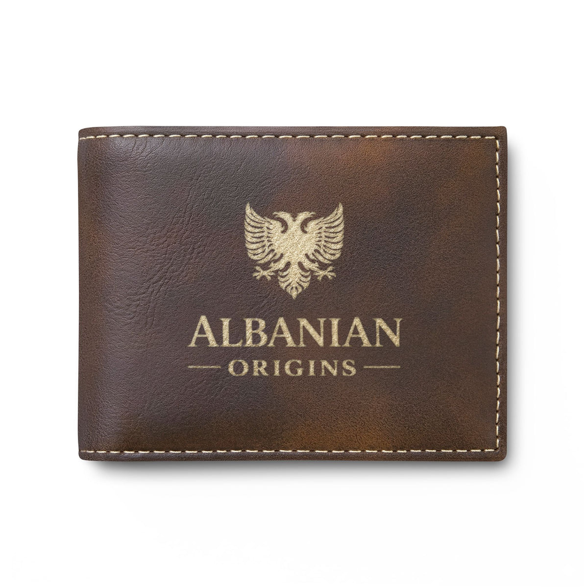 Bi-Fold Wallet with Flip - Albanian Origins Eagle Design