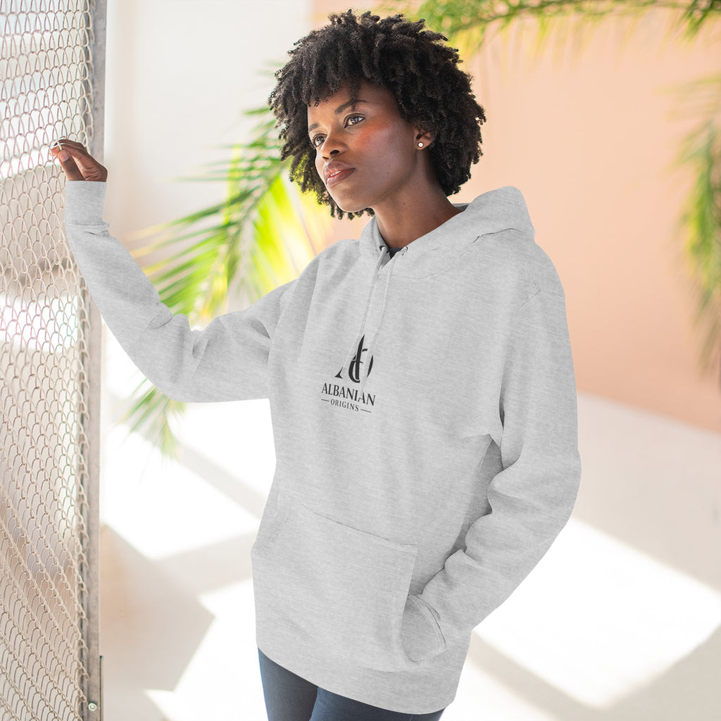 Three-Panel Fleece Hoodie - Albanian Origins Logo