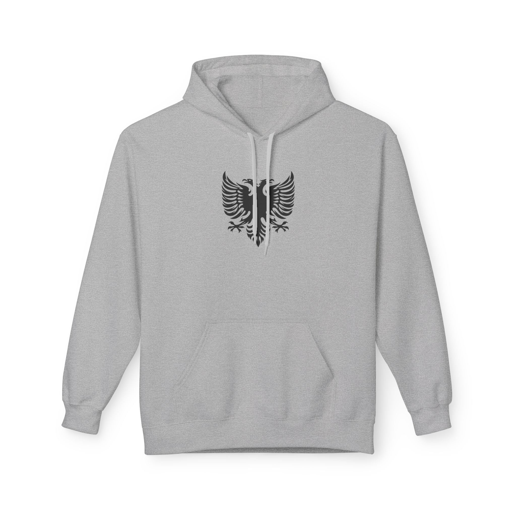 Unisex Midweight Softstyle Fleece Hoodie - Tribal Eagle Design - Albanian Origins