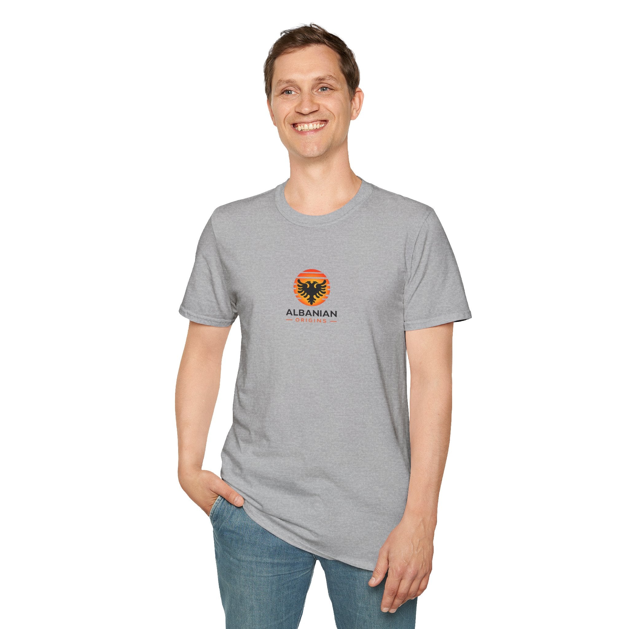 Unisex Softstyle T-Shirt - Albanian Origins Sun Logo