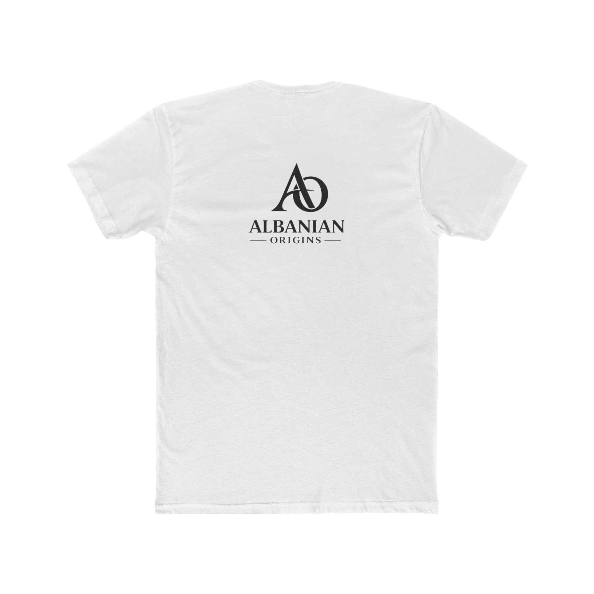 Unisex Cotton Crew Tee - Tribal Eagle Design - Albanian Origins Logo