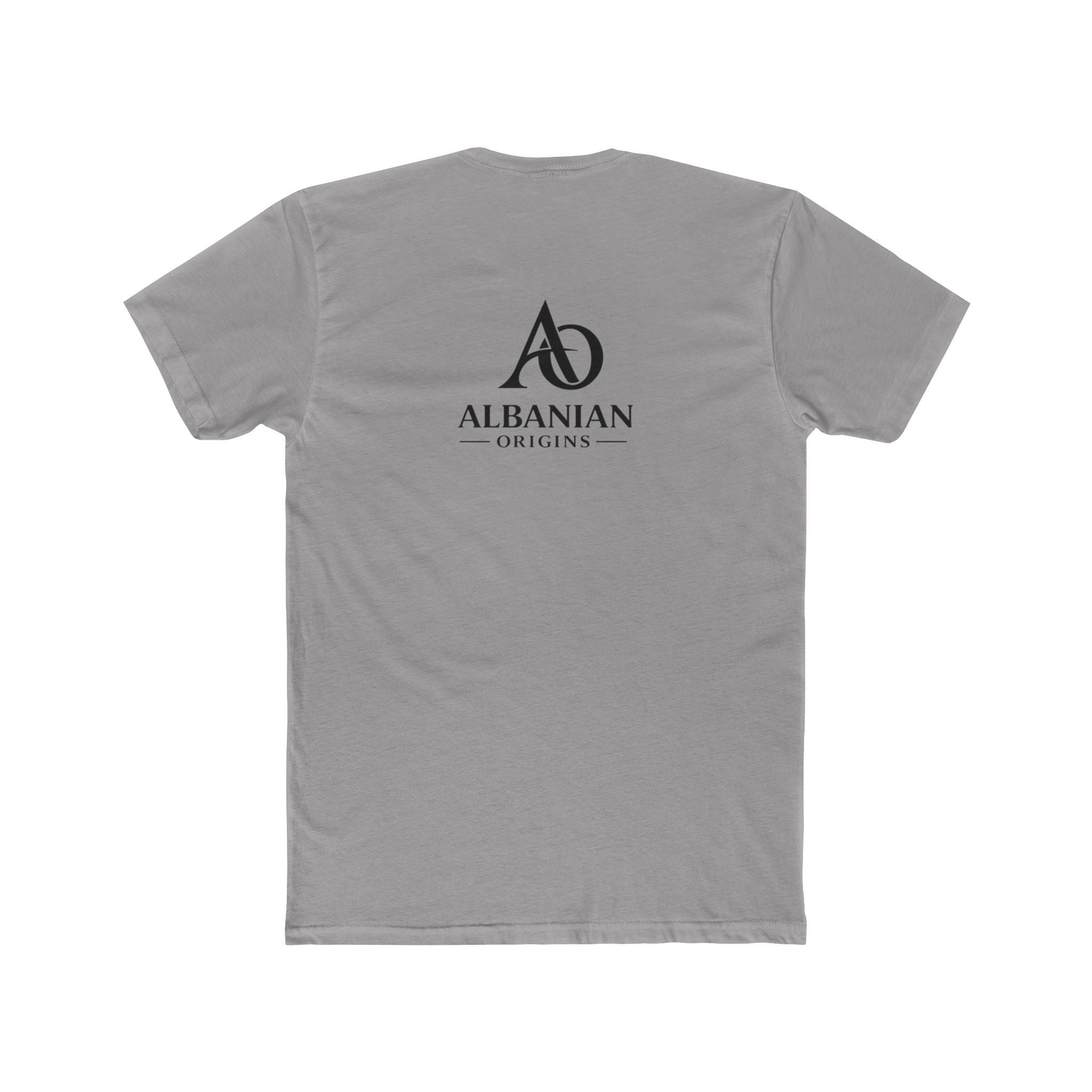 Unisex Cotton Crew Tee - Tribal Eagle Design - Albanian Origins Logo