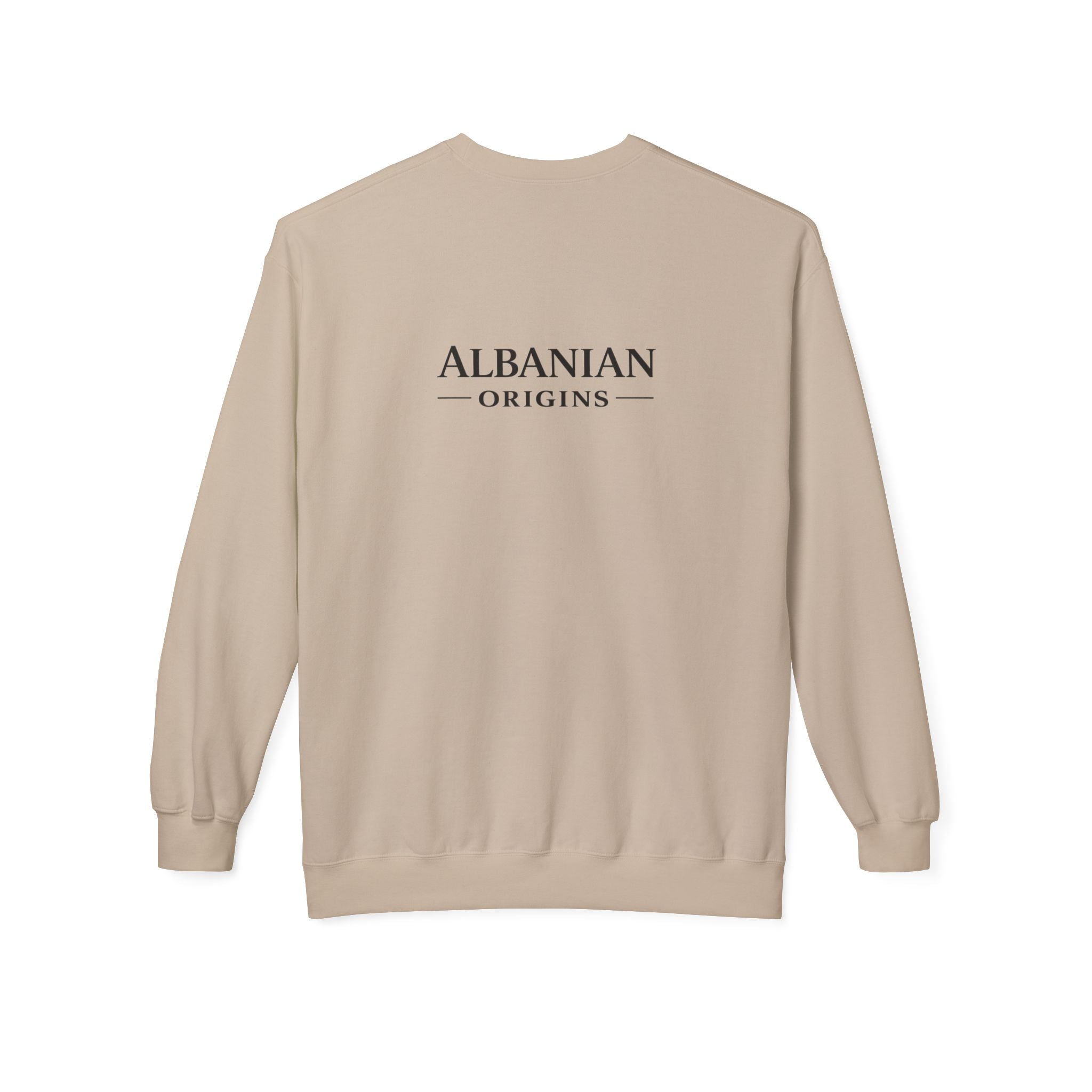 Unisex Midweight Softstyle Fleece Crewneck Sweatshirt - Tribal Eagle Design - Albanian Origins