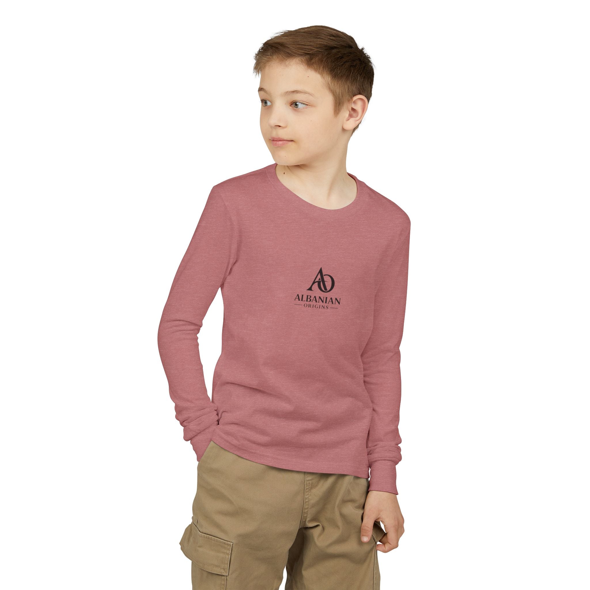 Youth Jersey Long Sleeve Tee - Albanian Origins Logo