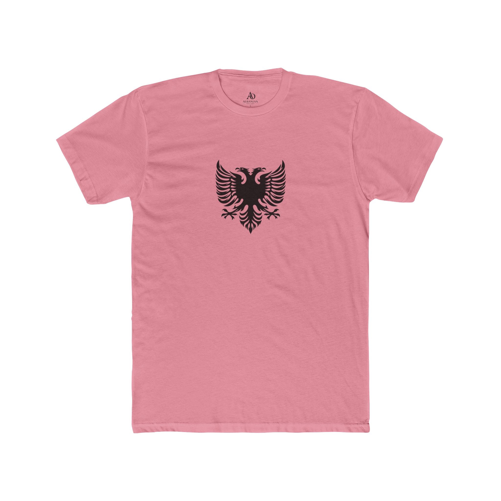 Unisex Cotton Crew Tee - Tribal Eagle Design - Albanian Origins Logo