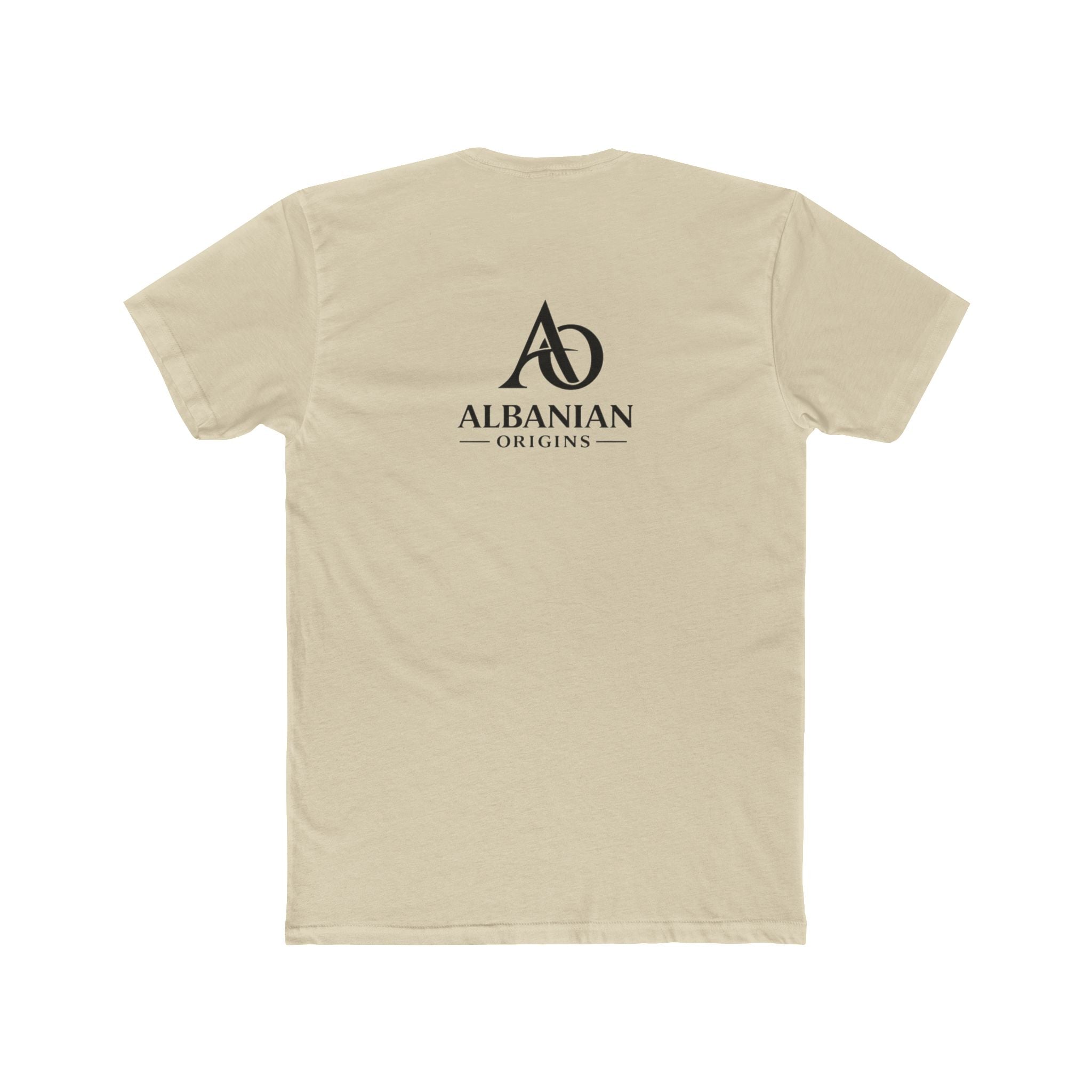 Unisex Cotton Crew Tee - Tribal Eagle Design - Albanian Origins Logo