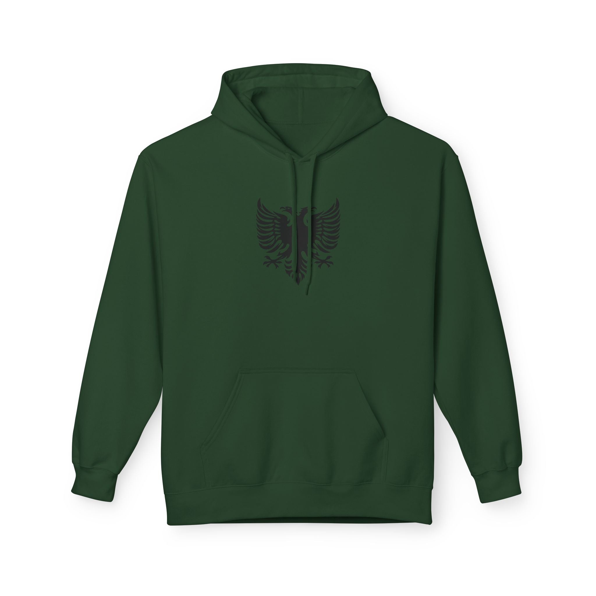 Unisex Midweight Softstyle Fleece Hoodie - Tribal Eagle Design - Albanian Origins