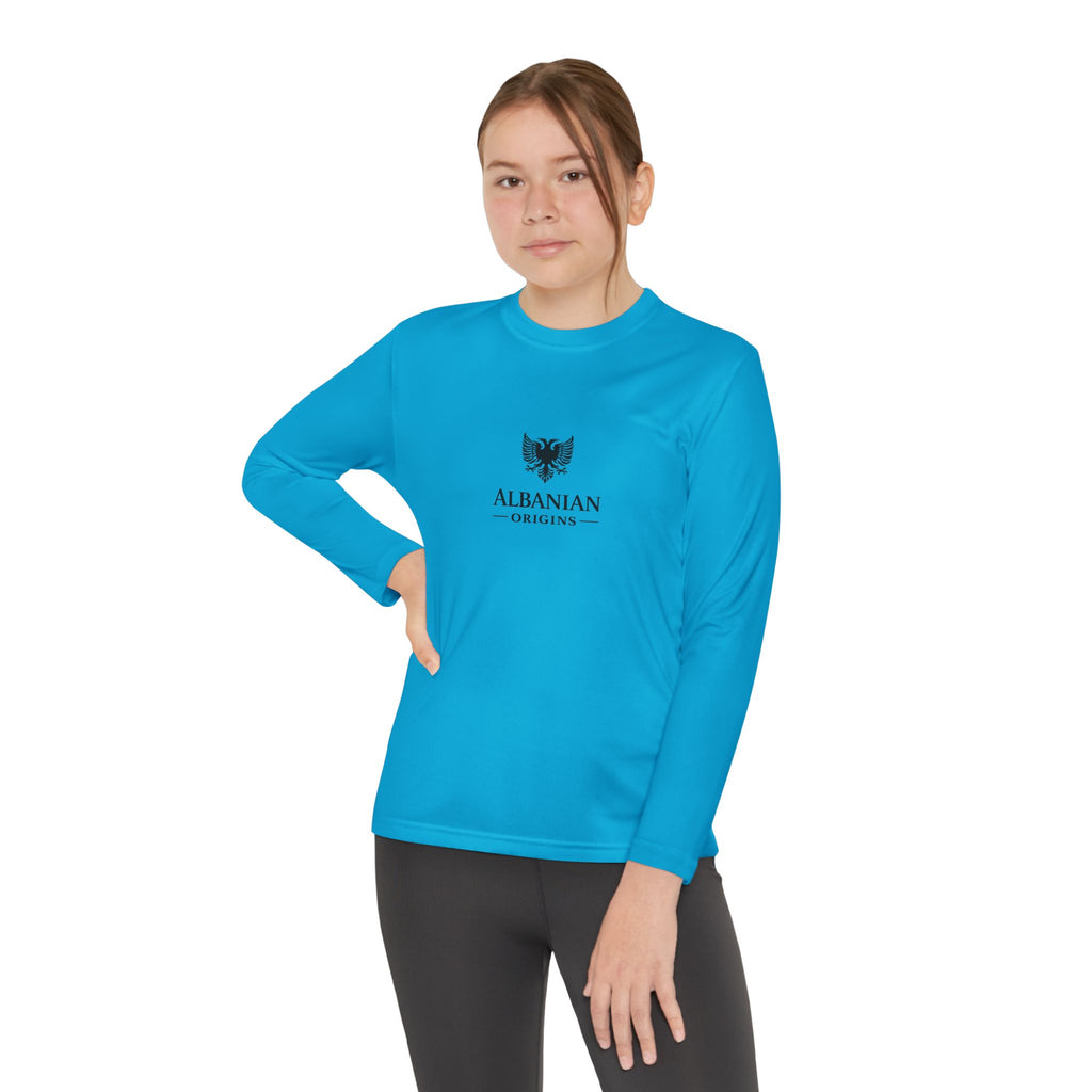 Youth Long Sleeve Competitor Tee - Albanian Origins Eagle