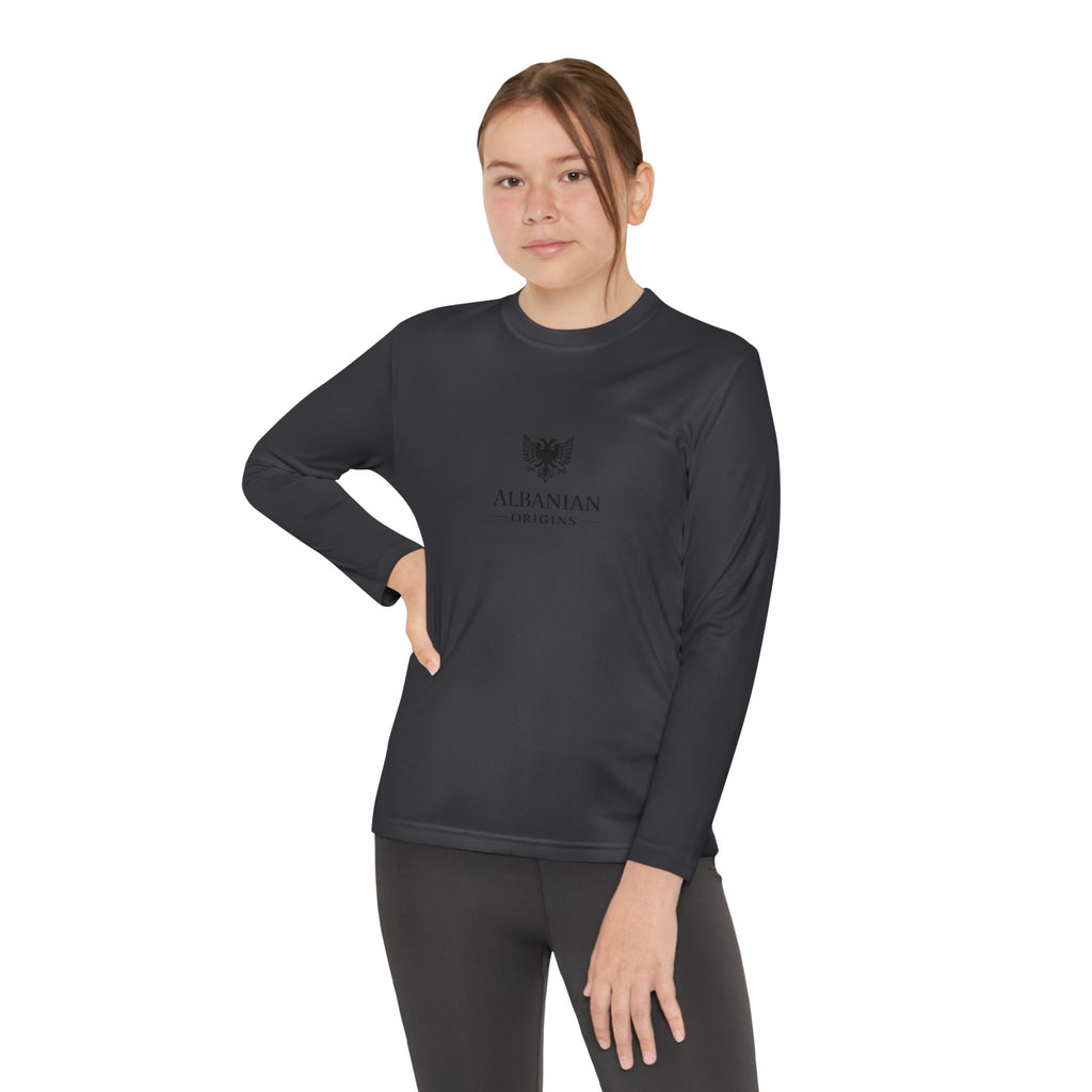 Youth Long Sleeve Competitor Tee - Albanian Origins Eagle