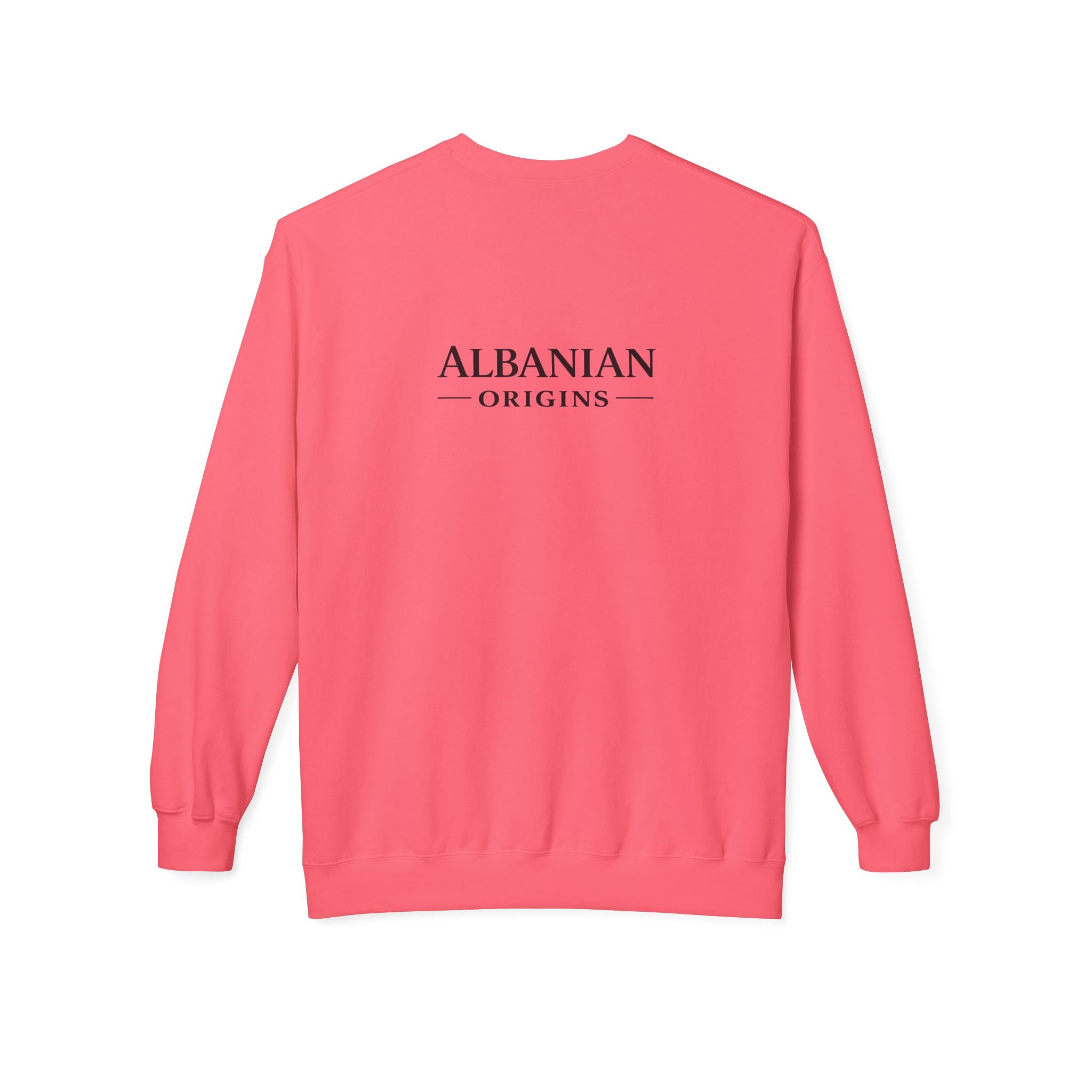 Unisex Midweight Softstyle Fleece Crewneck Sweatshirt - Tribal Eagle Design - Albanian Origins