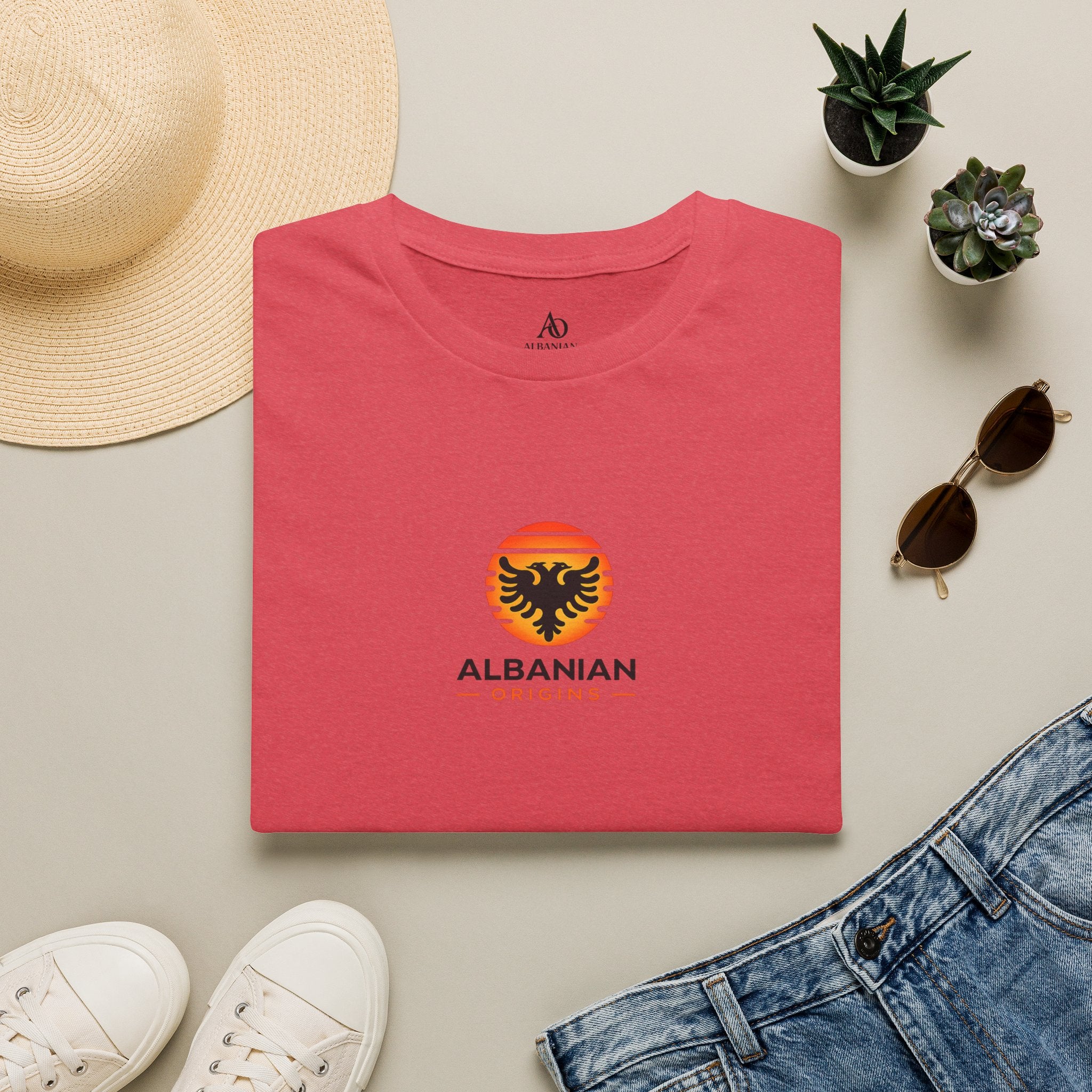 Unisex Softstyle T-Shirt - Albanian Origins Sun Logo