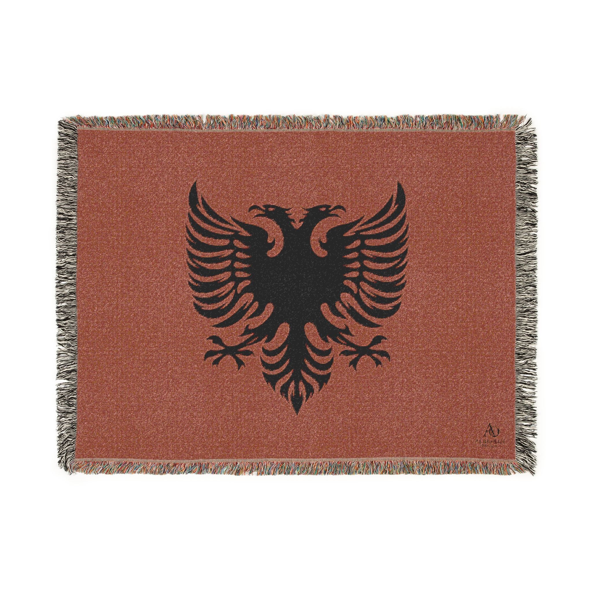 Woven Blanket - Tribal Eagle Design - Albanian Origins Logo