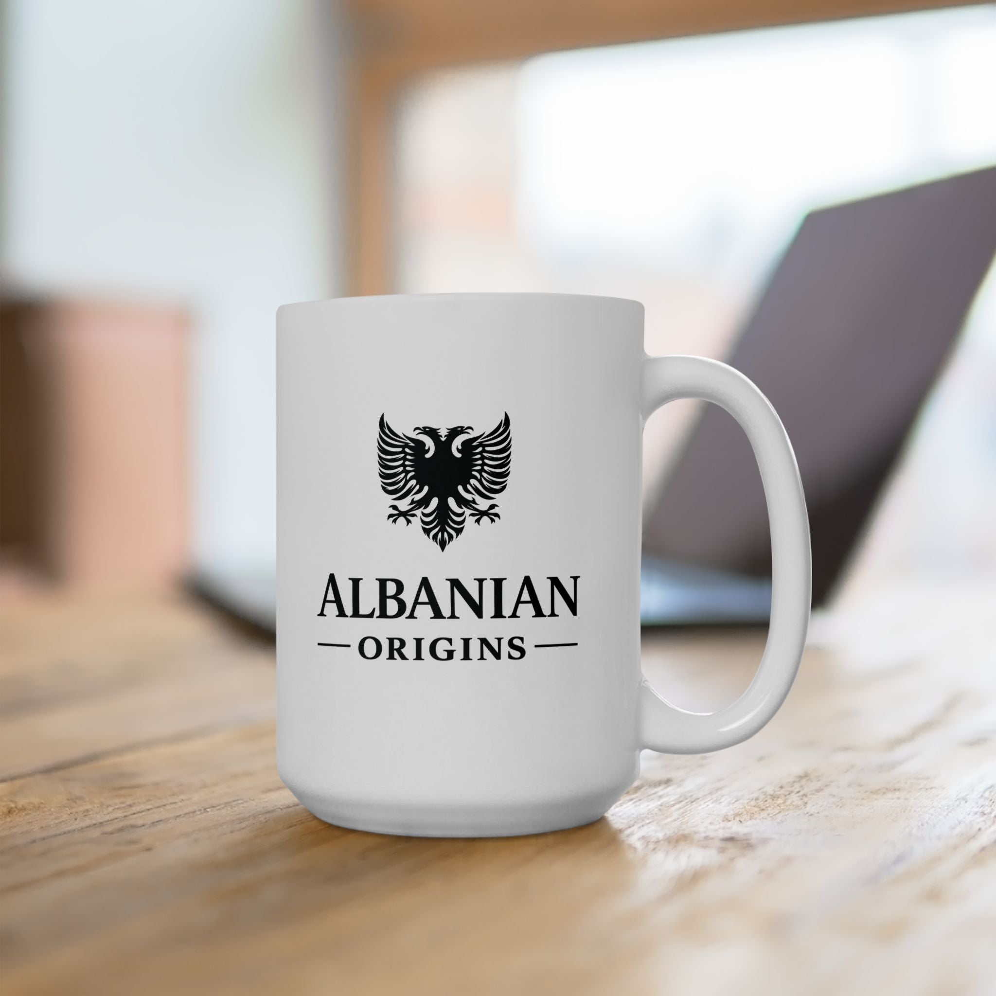 Ceramic Mug, (11oz, 15oz) - Albanian Origins Eagle