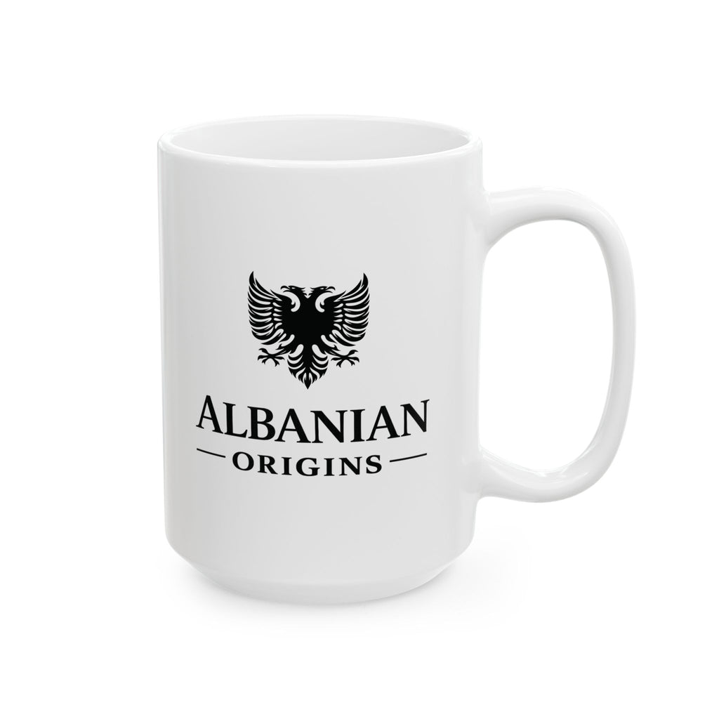 Ceramic Mug, (11oz, 15oz) - Albanian Origins Eagle Design