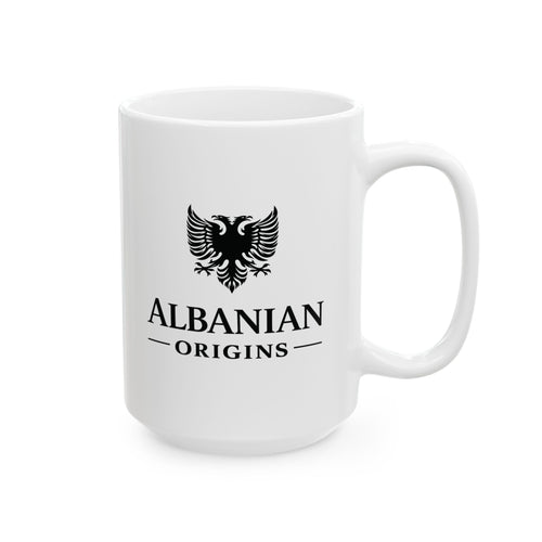 Ceramic Mug, (11oz, 15oz) - Albanian Origins Eagle