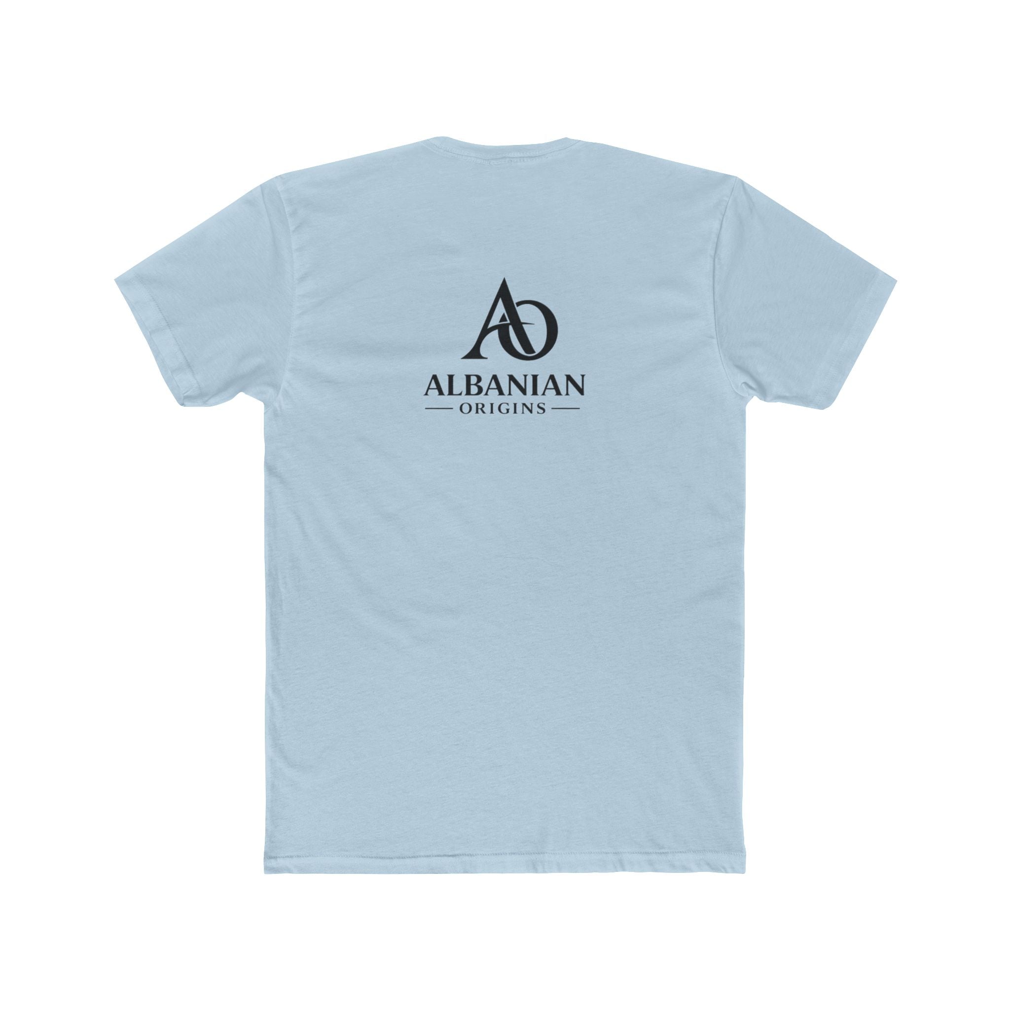 Unisex Cotton Crew Tee - Tribal Eagle Design - Albanian Origins Logo