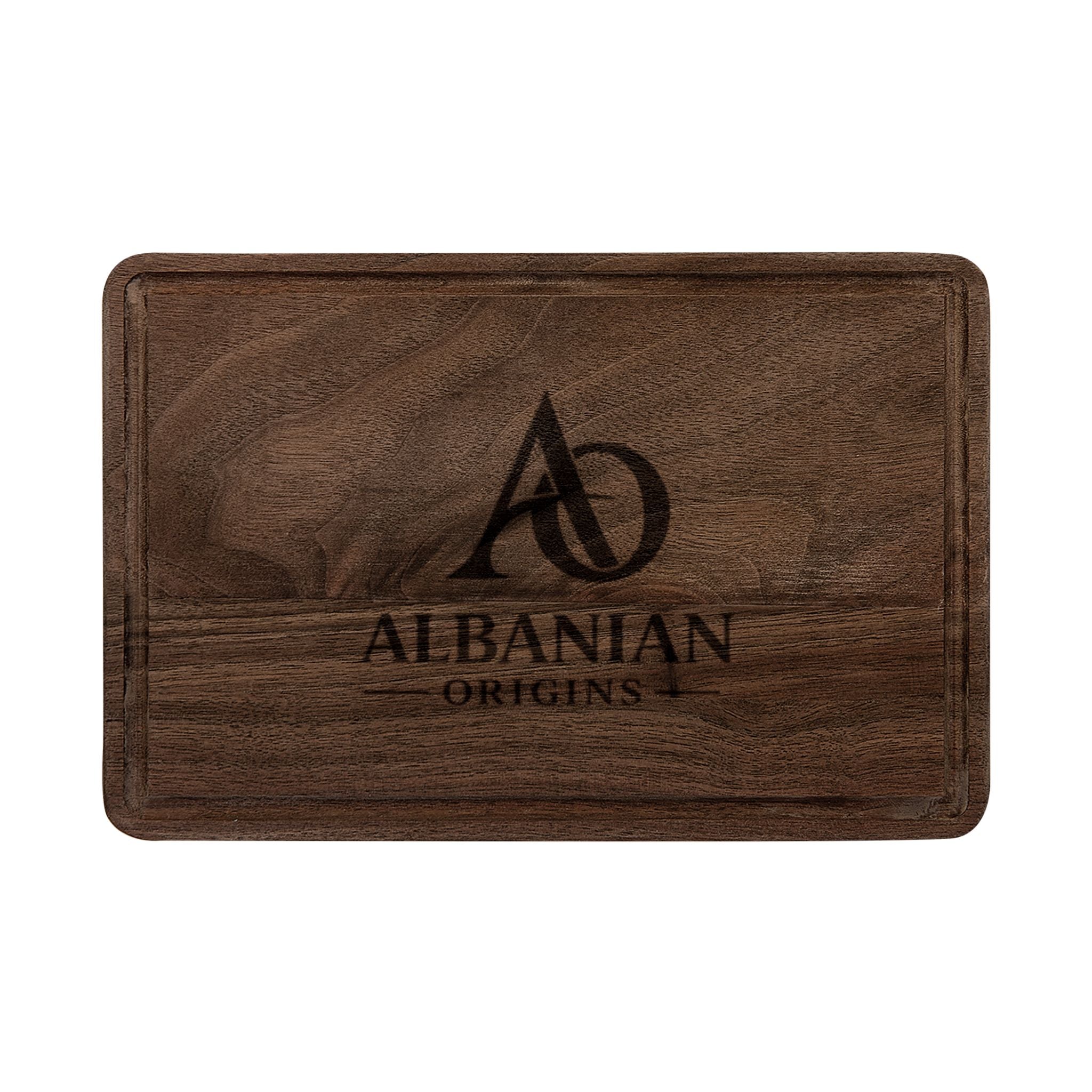 Wooden Cutting Board (Engraving) - Albanian Origins Logo
