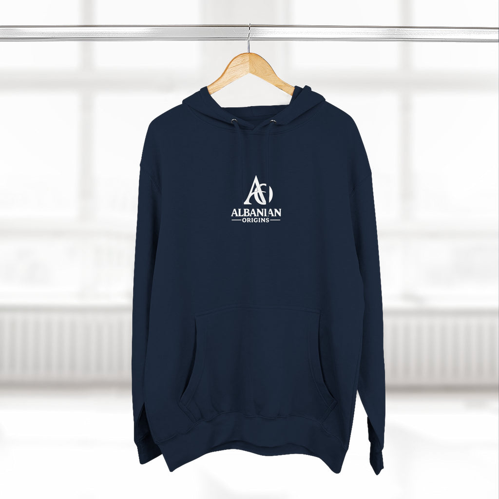 Three-Panel Fleece Hoodie - Albanian Origins Logo