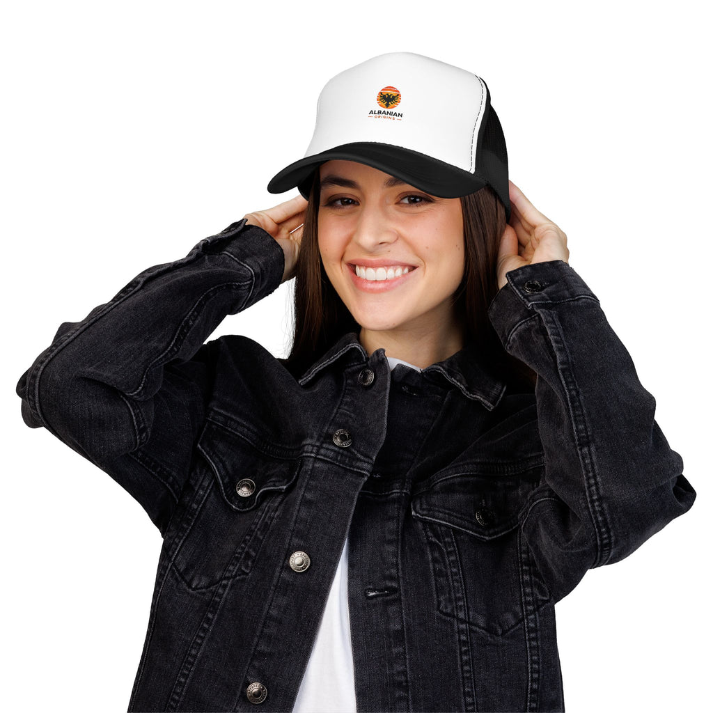 Foam Trucker Hat - Albanian Origins Sun Logo