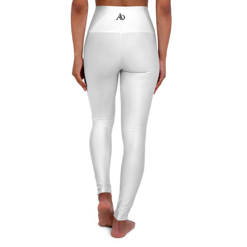 High Waisted Yoga Leggings (AOP) - Albanian Origins
