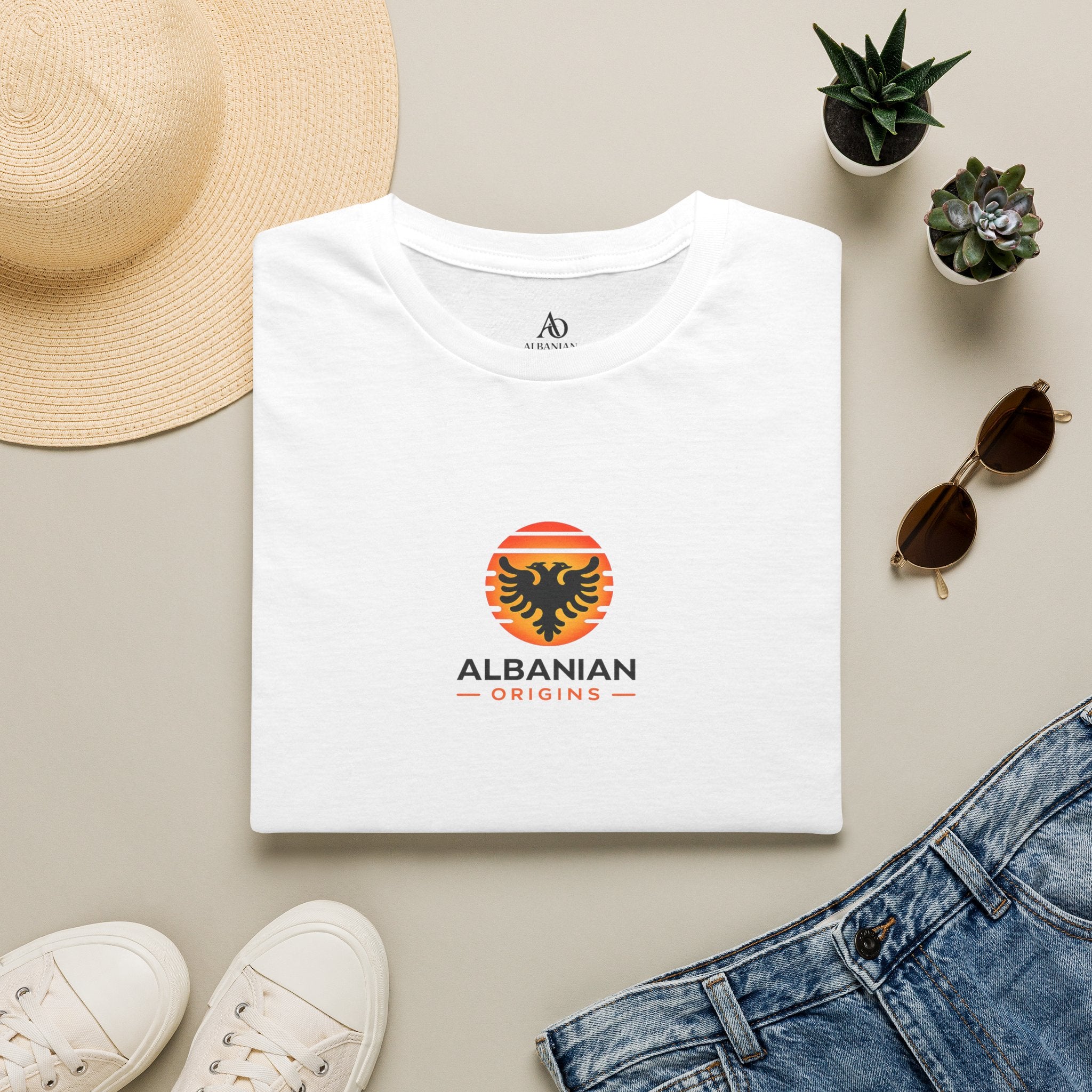 Unisex Softstyle T-Shirt - Albanian Origins Sun Logo