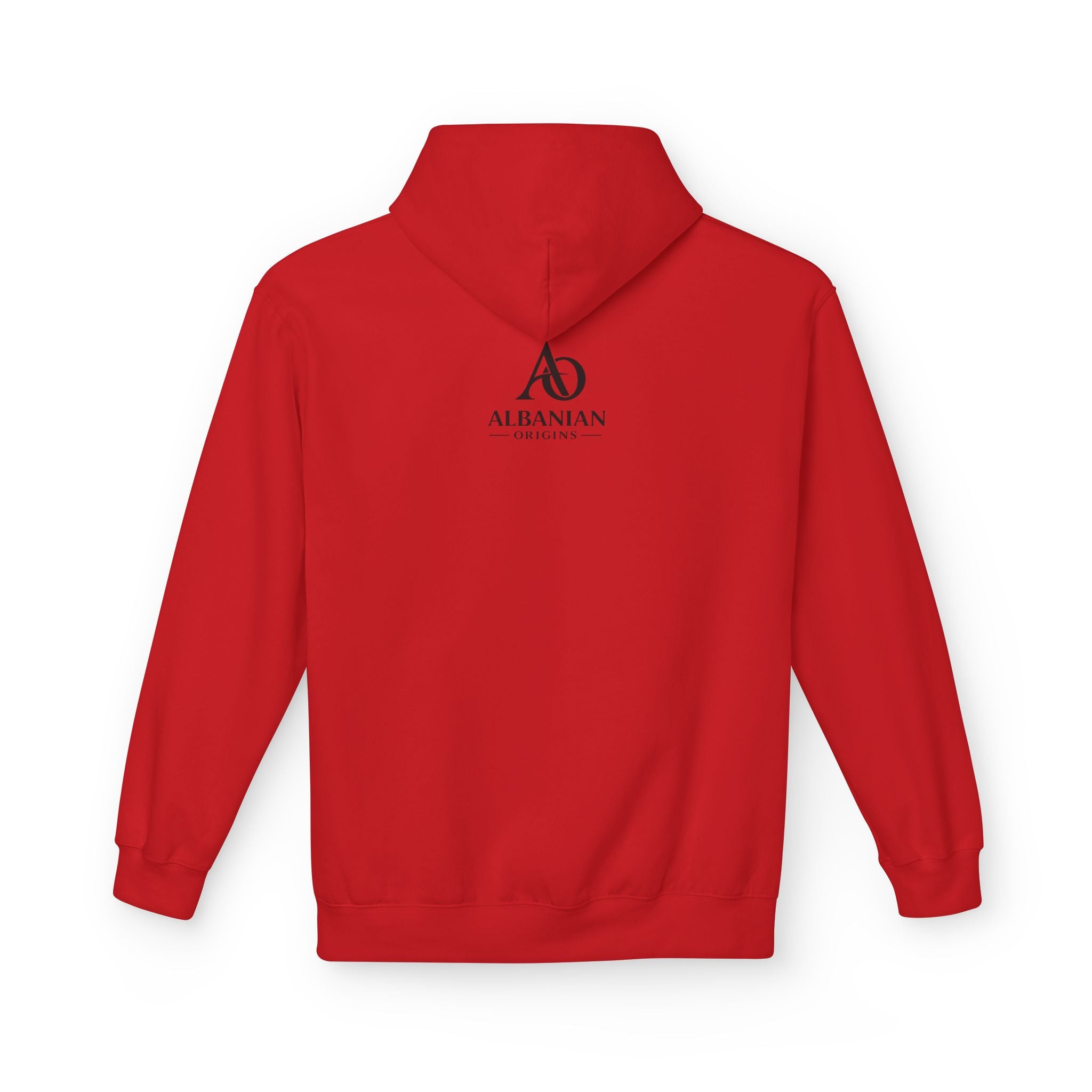 Unisex Midweight Softstyle Fleece Hoodie - Tribal Eagle Design - Albanian Origins