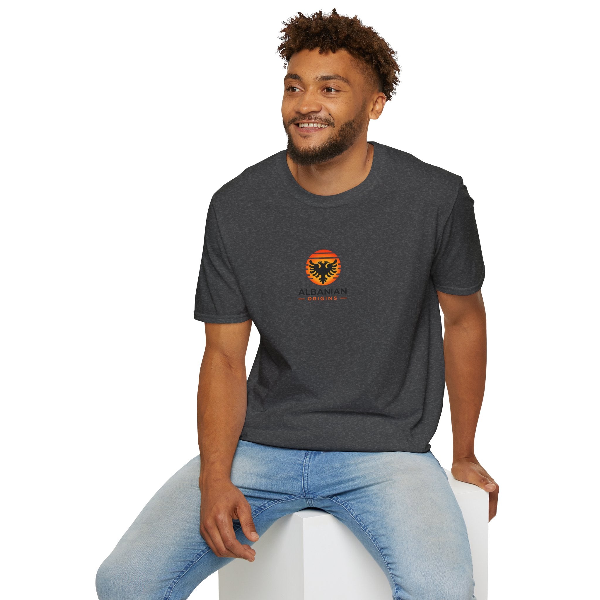 Unisex Softstyle T-Shirt - Albanian Origins Sun Logo