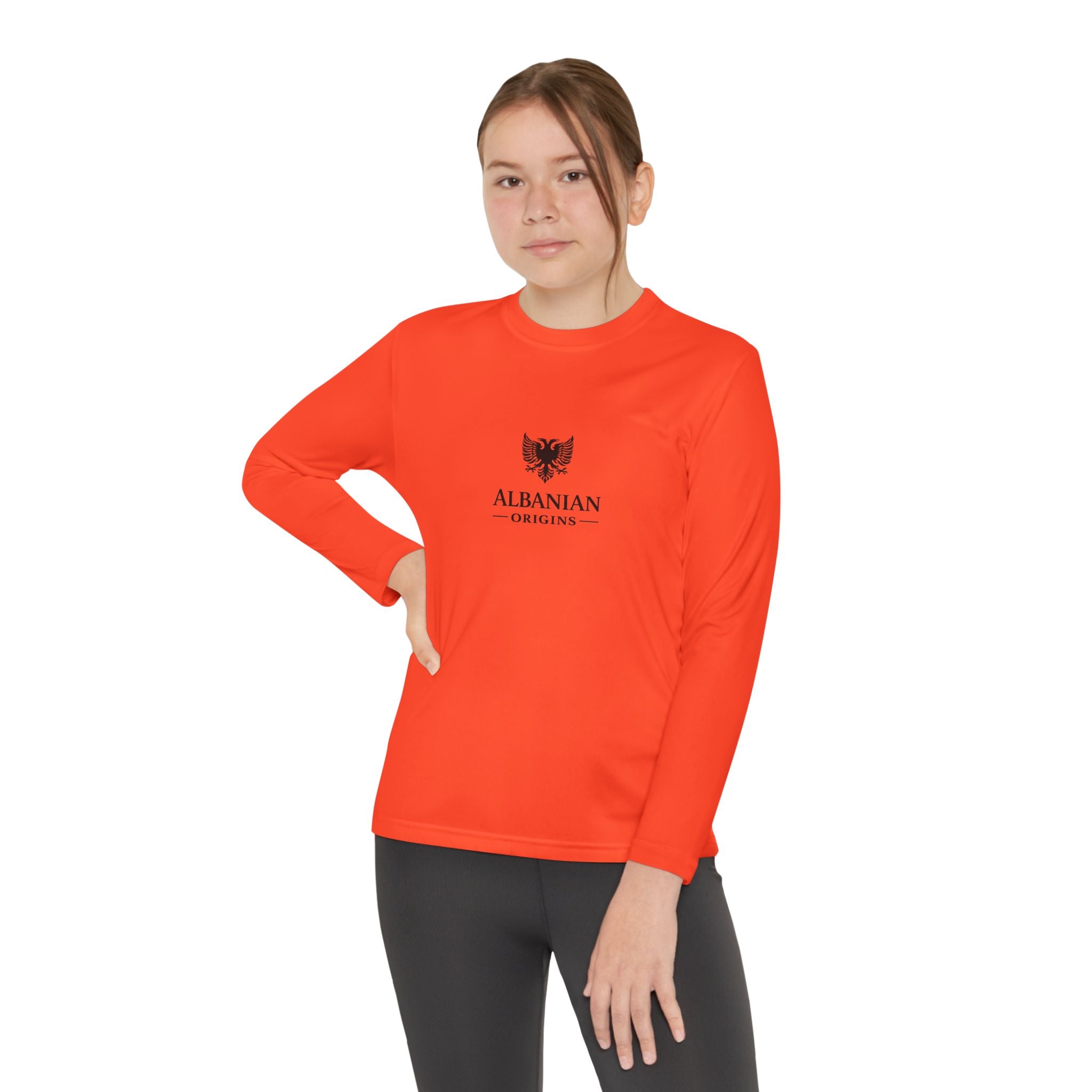 Youth Long Sleeve Competitor Tee - Albanian Origins Eagle