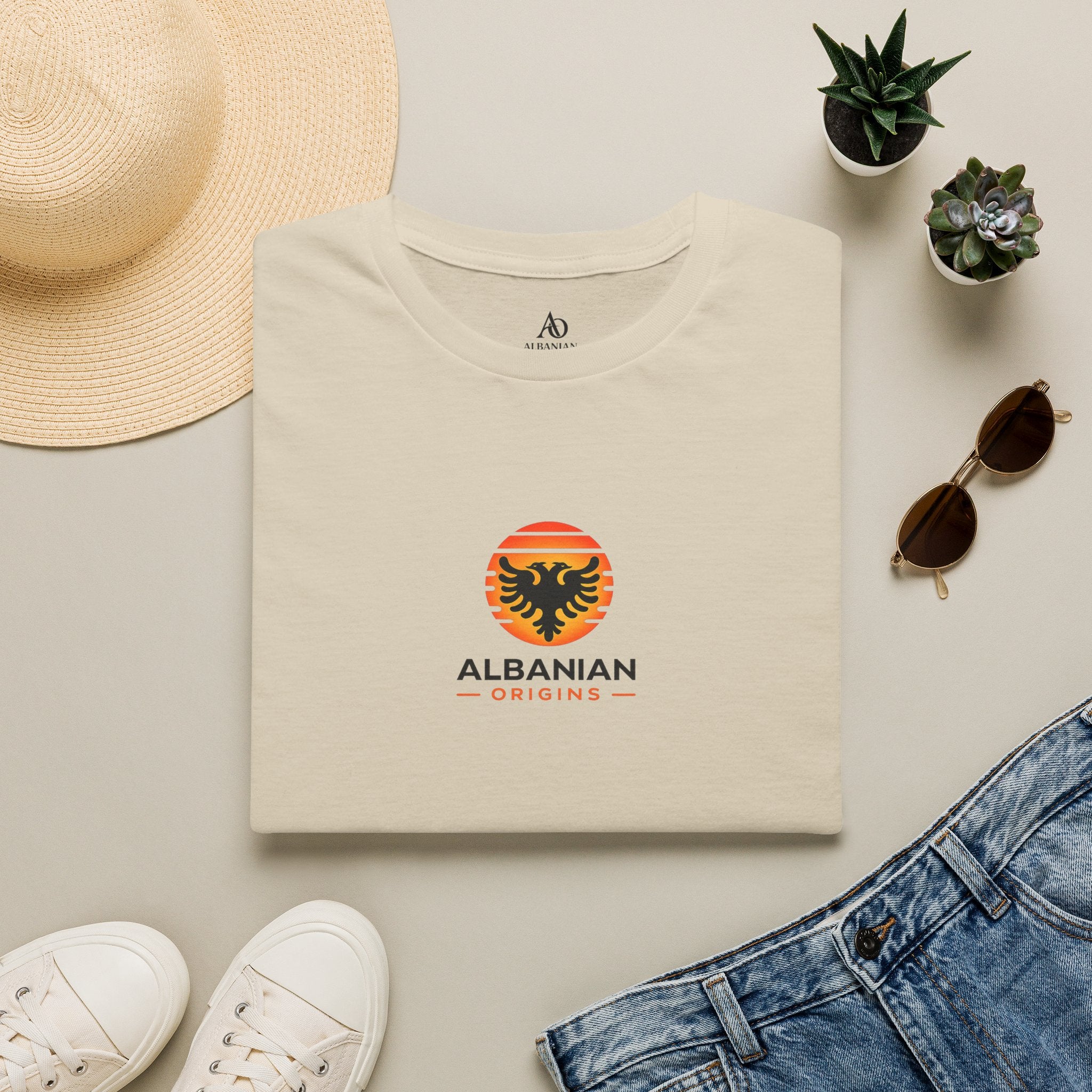 Unisex Softstyle T-Shirt - Albanian Origins Sun Logo