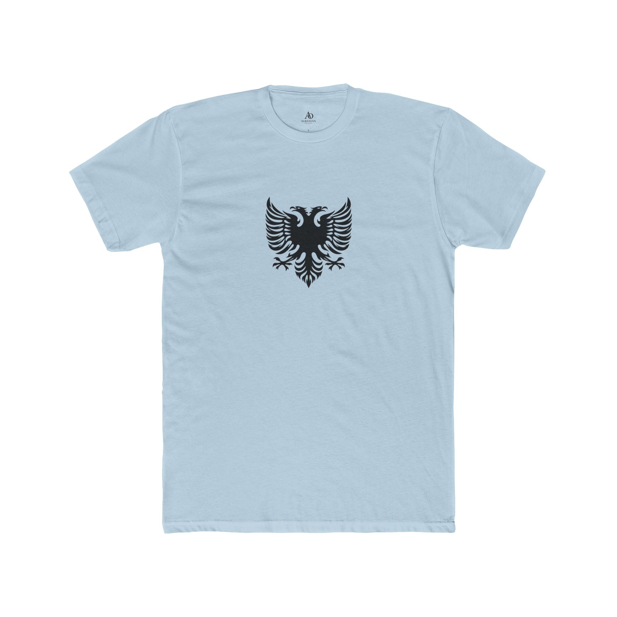 Unisex Cotton Crew Tee - Tribal Eagle Design - Albanian Origins