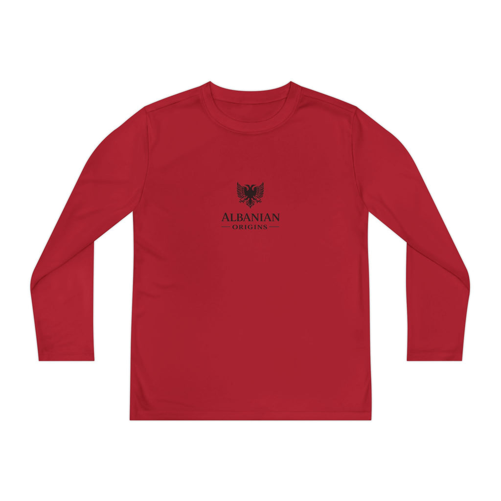 Youth Long Sleeve Competitor Tee - Albanian Origins Eagle