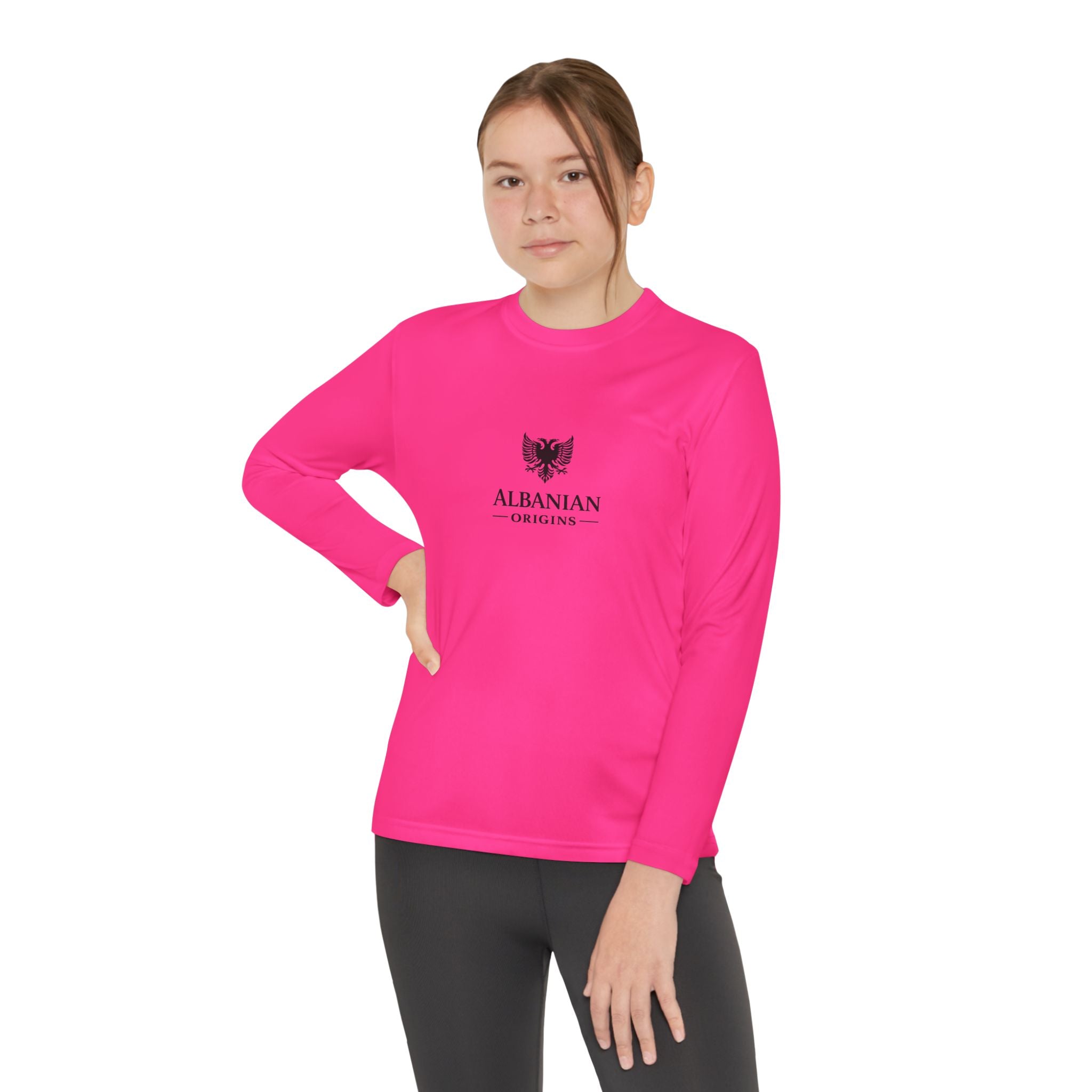 Youth Long Sleeve Competitor Tee - Albanian Origins Eagle