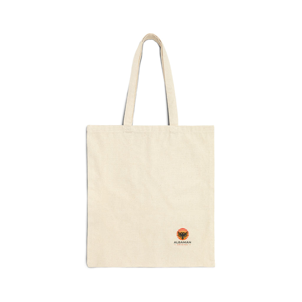 Cotton Canvas Tote Bag - Albanian Origins Sun Logo