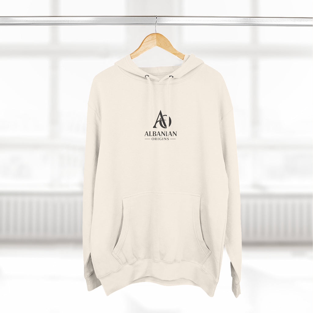 Three-Panel Fleece Hoodie - Albanian Origins Logo