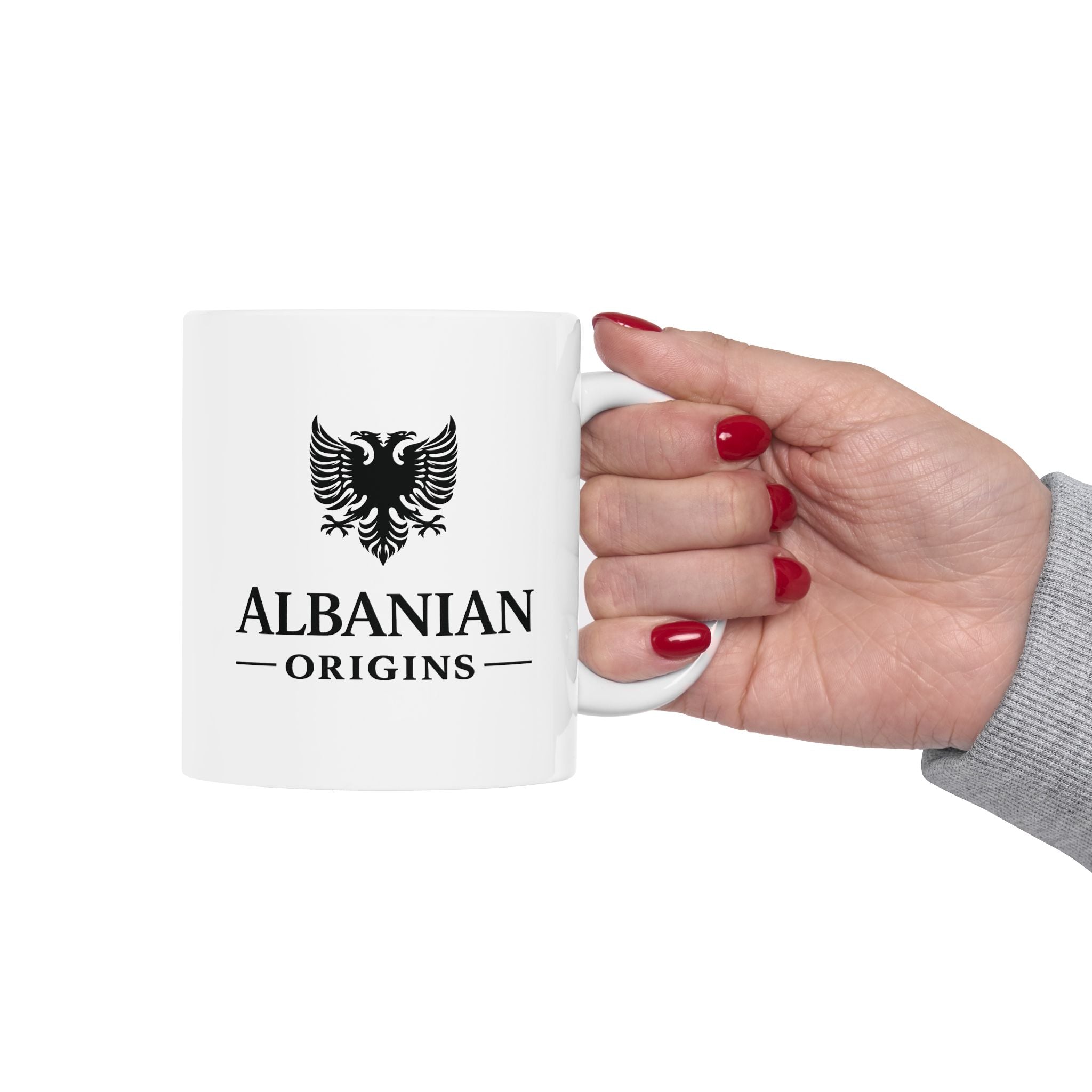 Ceramic Mug, (11oz, 15oz) - Albanian Origins Eagle