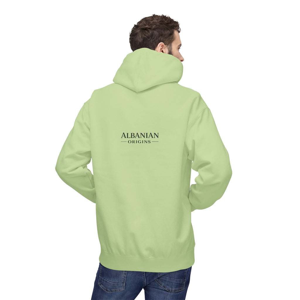 Unisex Midweight Softstyle Fleece Hoodie - Tribal Eagle  Design - Albanian Origins
