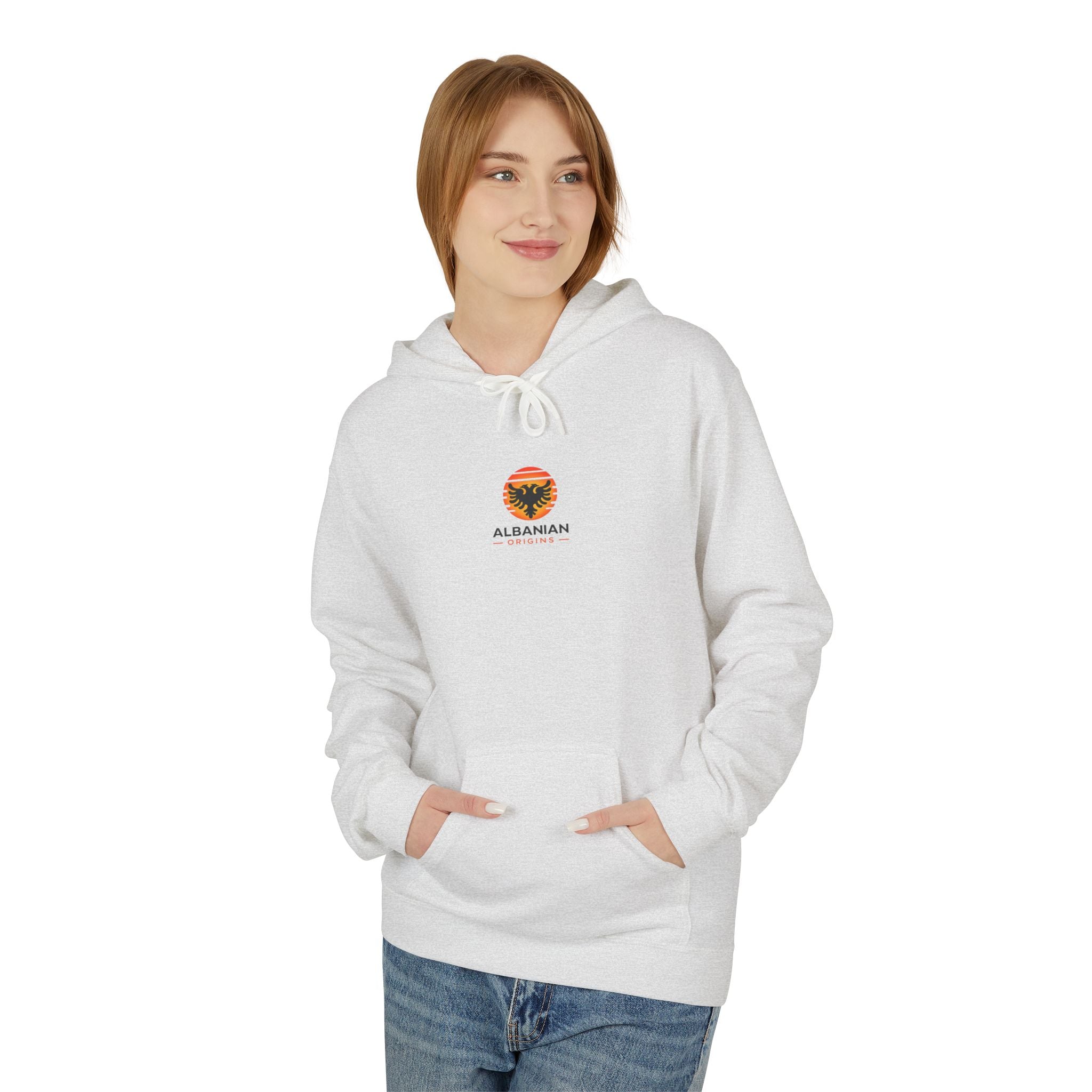 Unisex Midweight Softstyle Fleece Hoodie - Albanian Origins Sun Logo