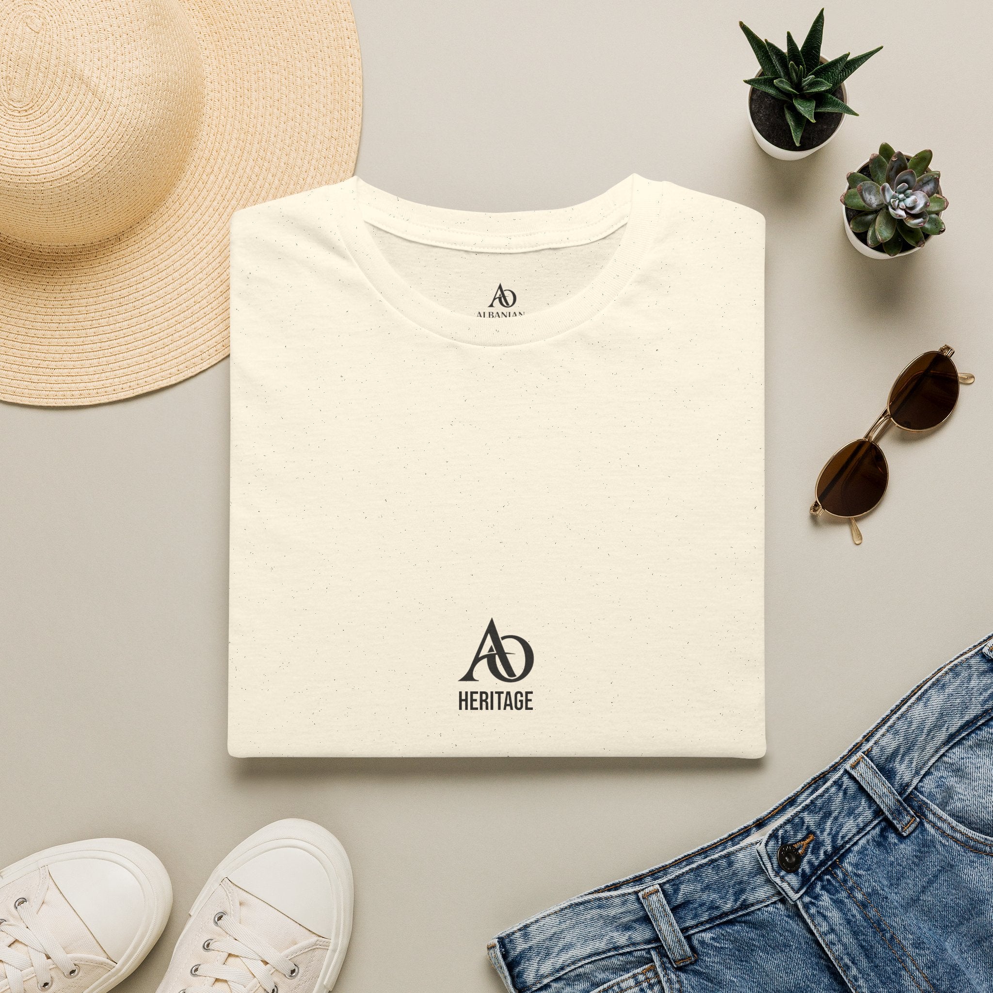 Unisex Softstyle T-Shirt - Albanian Origins - AO Logo - Heritage