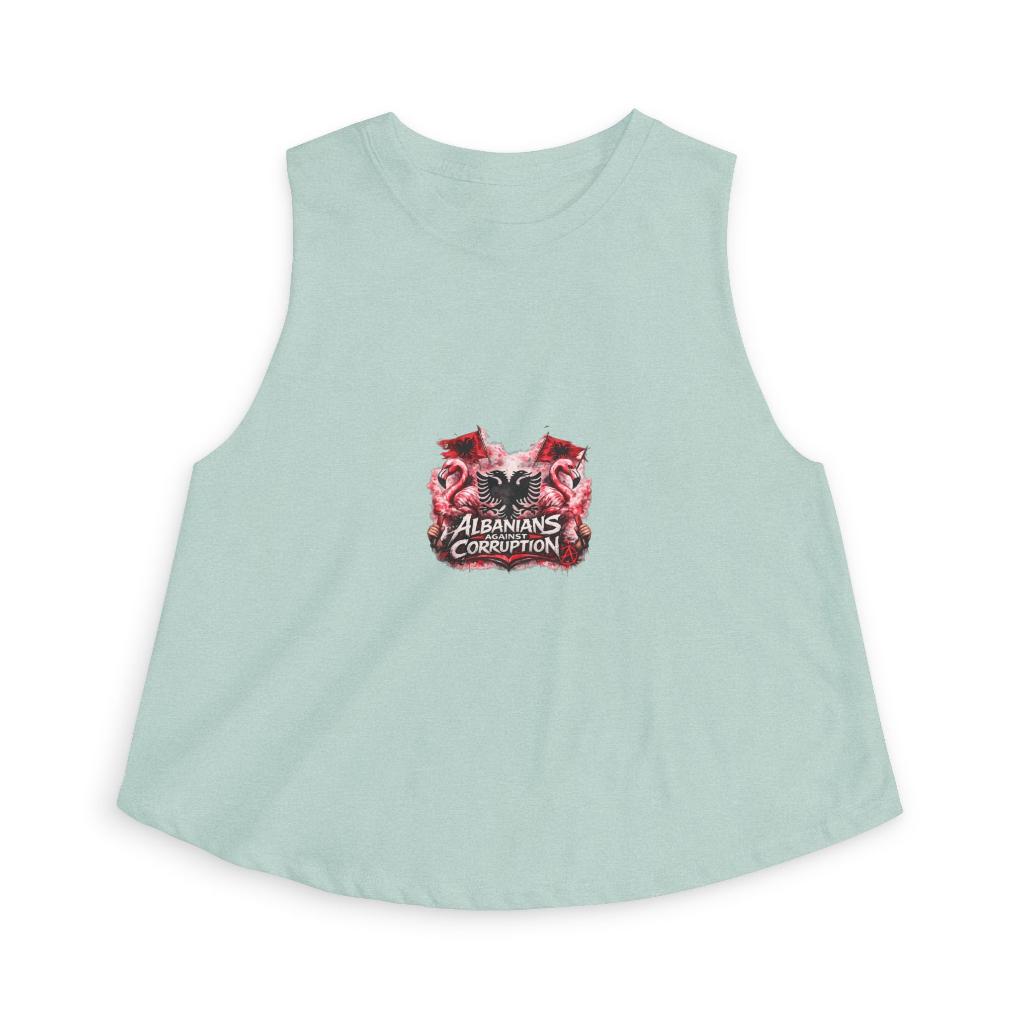 Women's Crop Top - Albanians Against Corruption - Albanian Origins