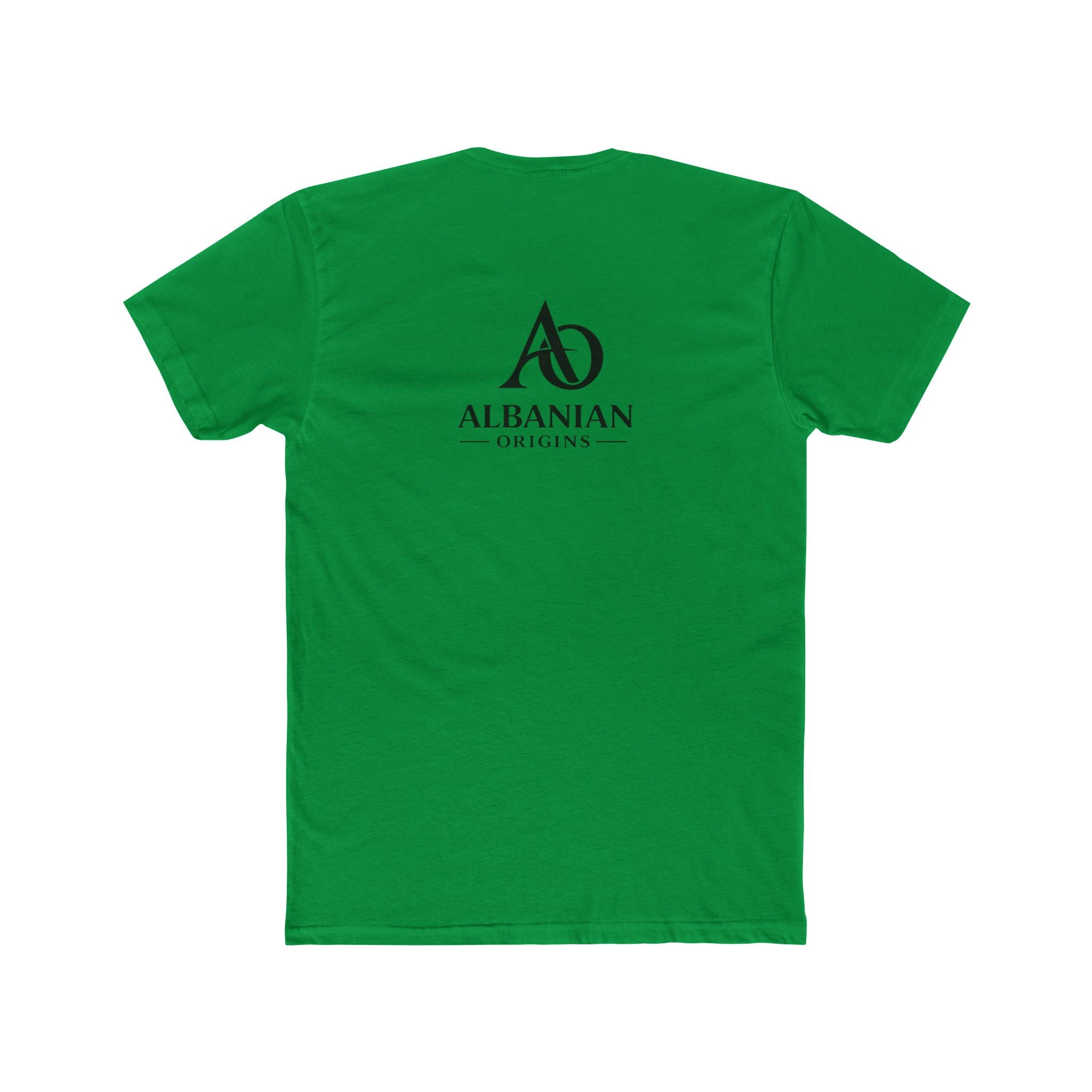 Unisex Cotton Crew Tee - Tribal Eagle Design - Albanian Origins Logo