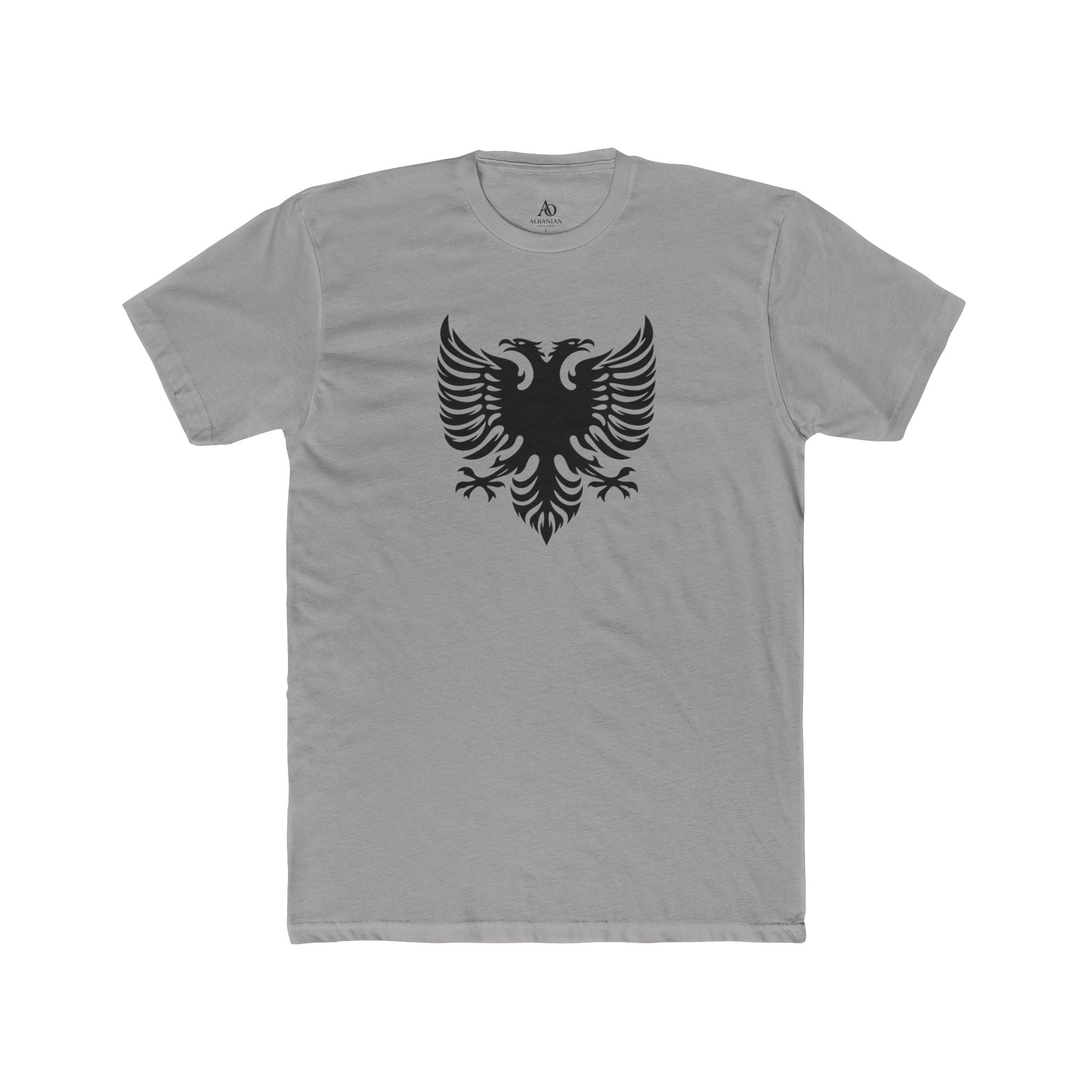 Unisex Cotton Crew Tee - Tribal Eagle Design - Albanian Origins