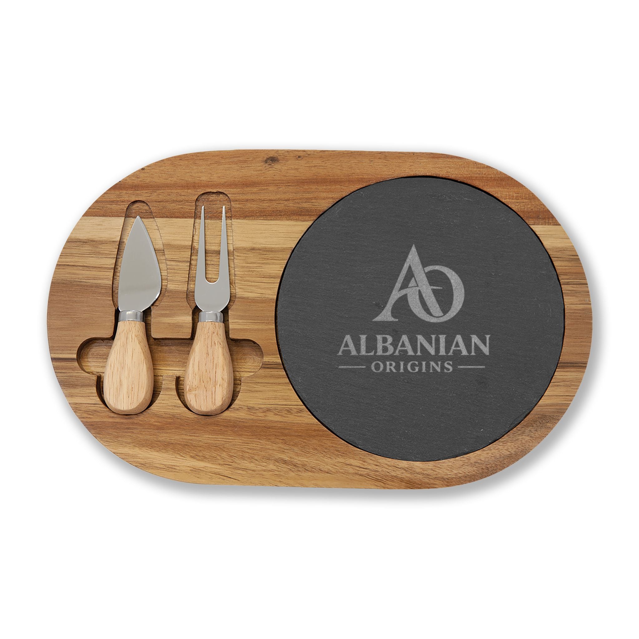 Charcuterie Board (Engraving) - Albanian Origins Logo