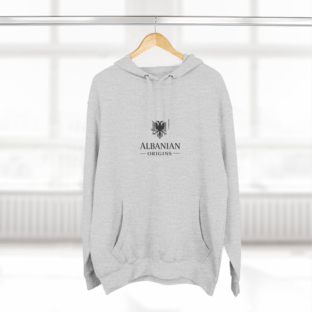 Three-Panel Fleece Hoodie - Albanian Origins Eagle