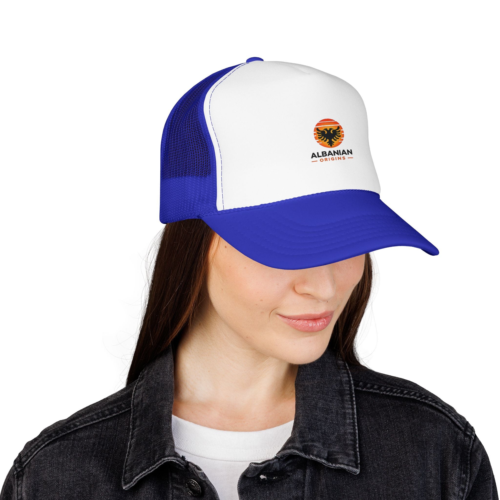 Foam Trucker Hat - Albanian Origins Sun Logo