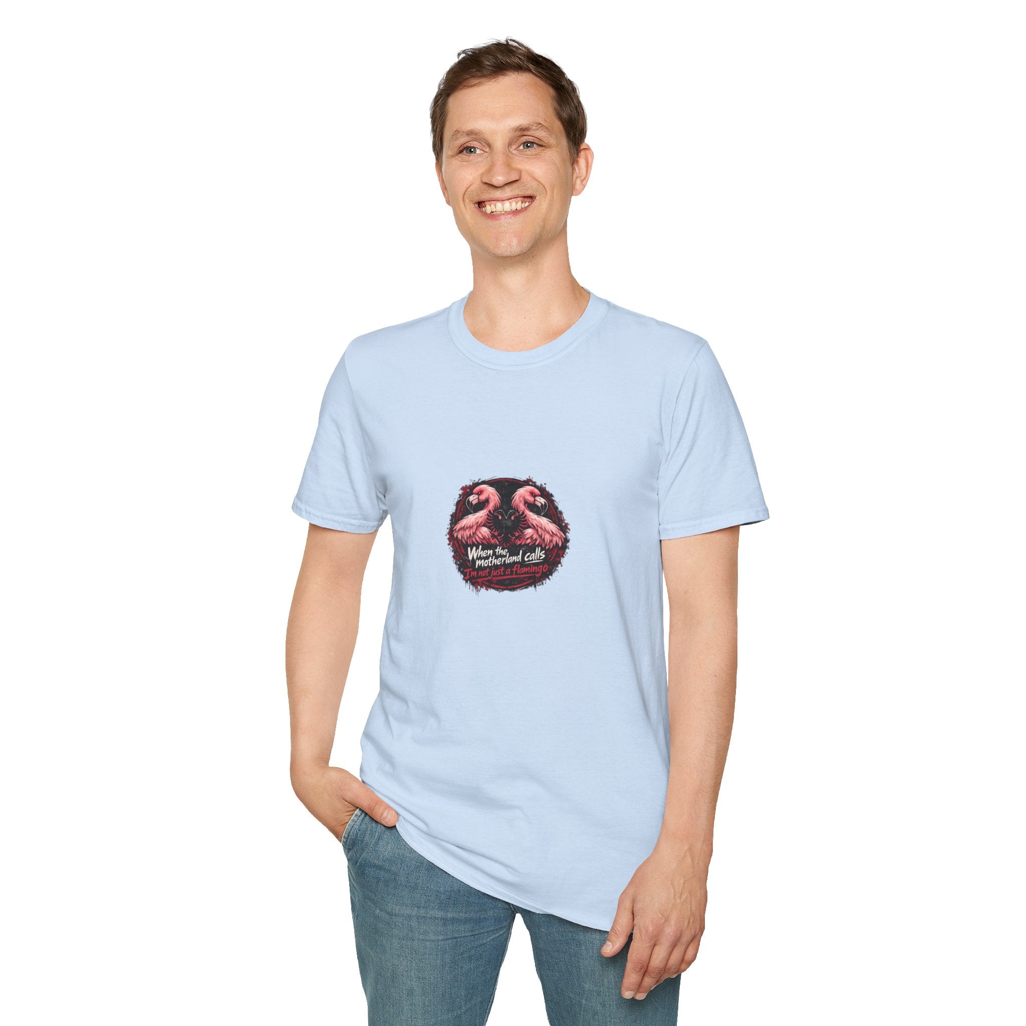 Unisex Softstyle T-Shirt - Motherland Calls - Albanian Origins