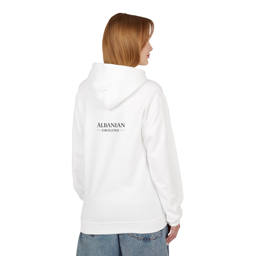 Unisex Midweight Softstyle Fleece Hoodie - Tribal Eagle  Design - Albanian Origins
