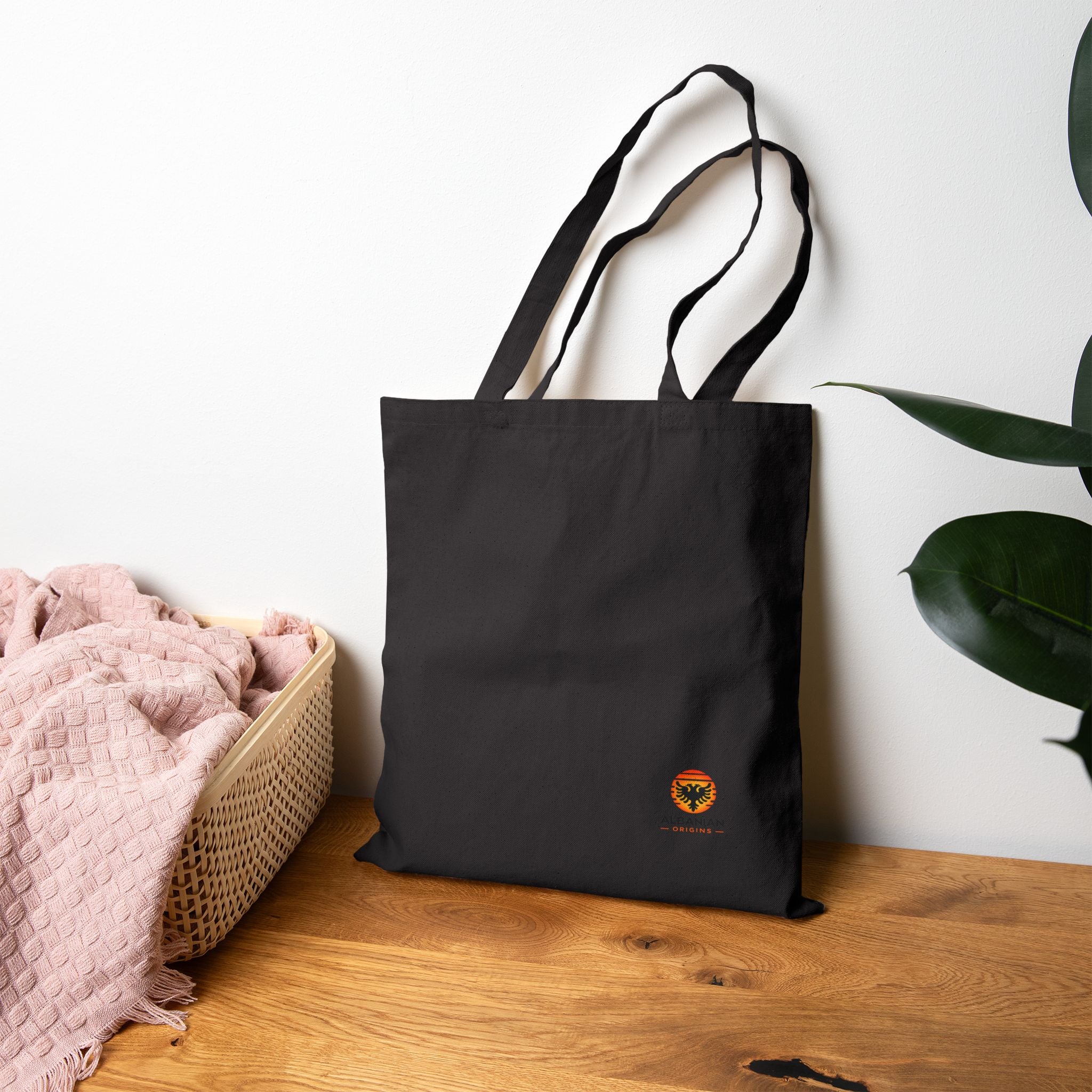 Cotton Canvas Tote Bag - Albanian Origins Sun Logo