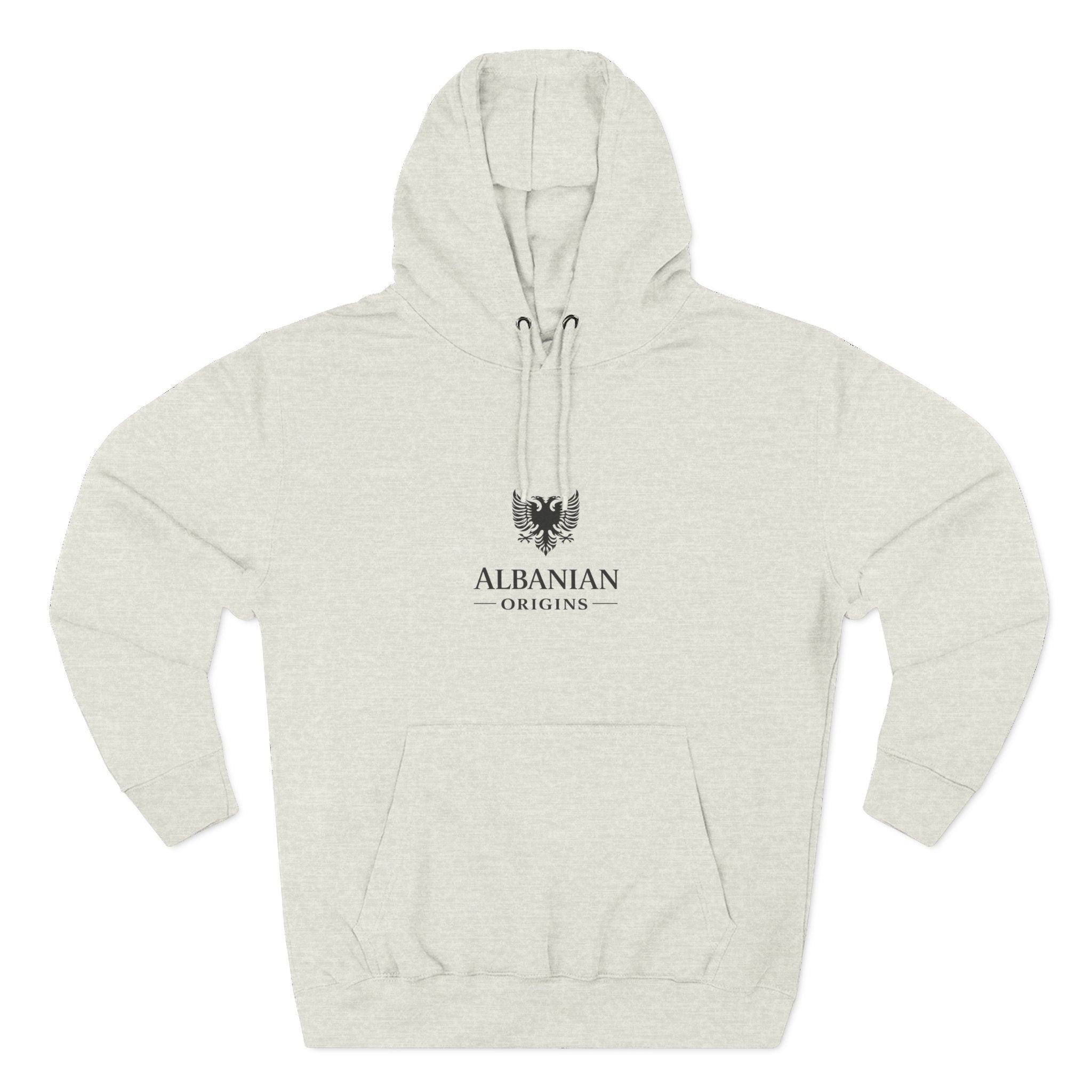 Three-Panel Fleece Hoodie - Albanian Origins Eagle