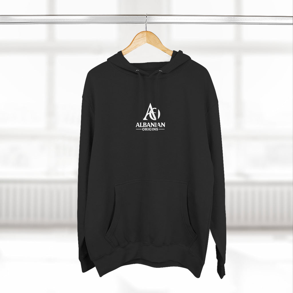 Three-Panel Fleece Hoodie - Albanian Origins Logo
