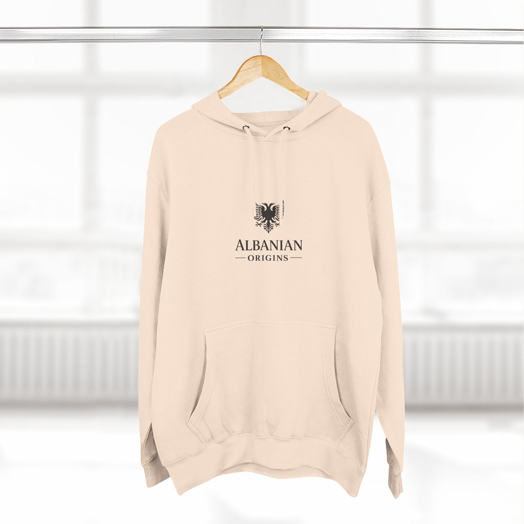 Three-Panel Fleece Hoodie - Albanian Origins Eagle